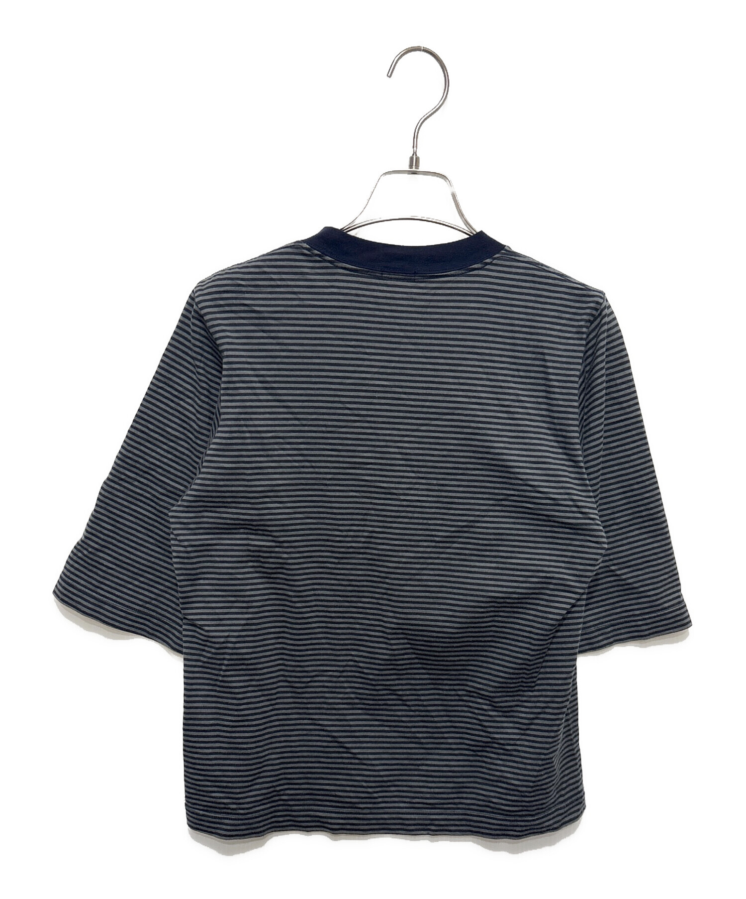 LOEFF ロエフ　コットンボーダーTシャツ 中古・古着通販】LOEFF (ロエフ) スビンコットンボーダー5分袖クルー