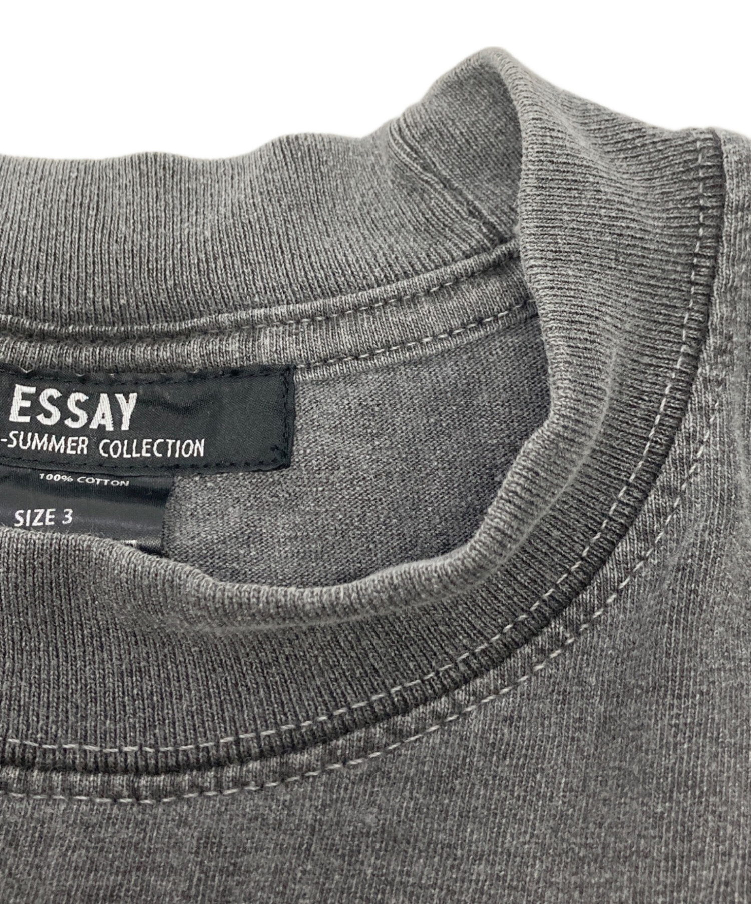 中古・古着通販】ESSAY (エッセイ) ピグメント ドロップショルダー T 