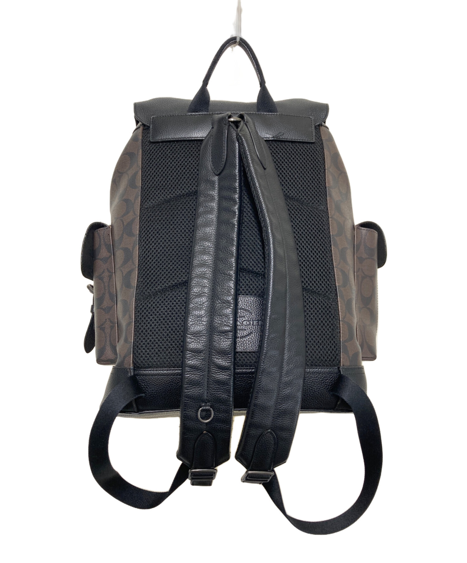 中古・古着通販】COACH (コーチ) リュックサック ブラック×ブラウン 