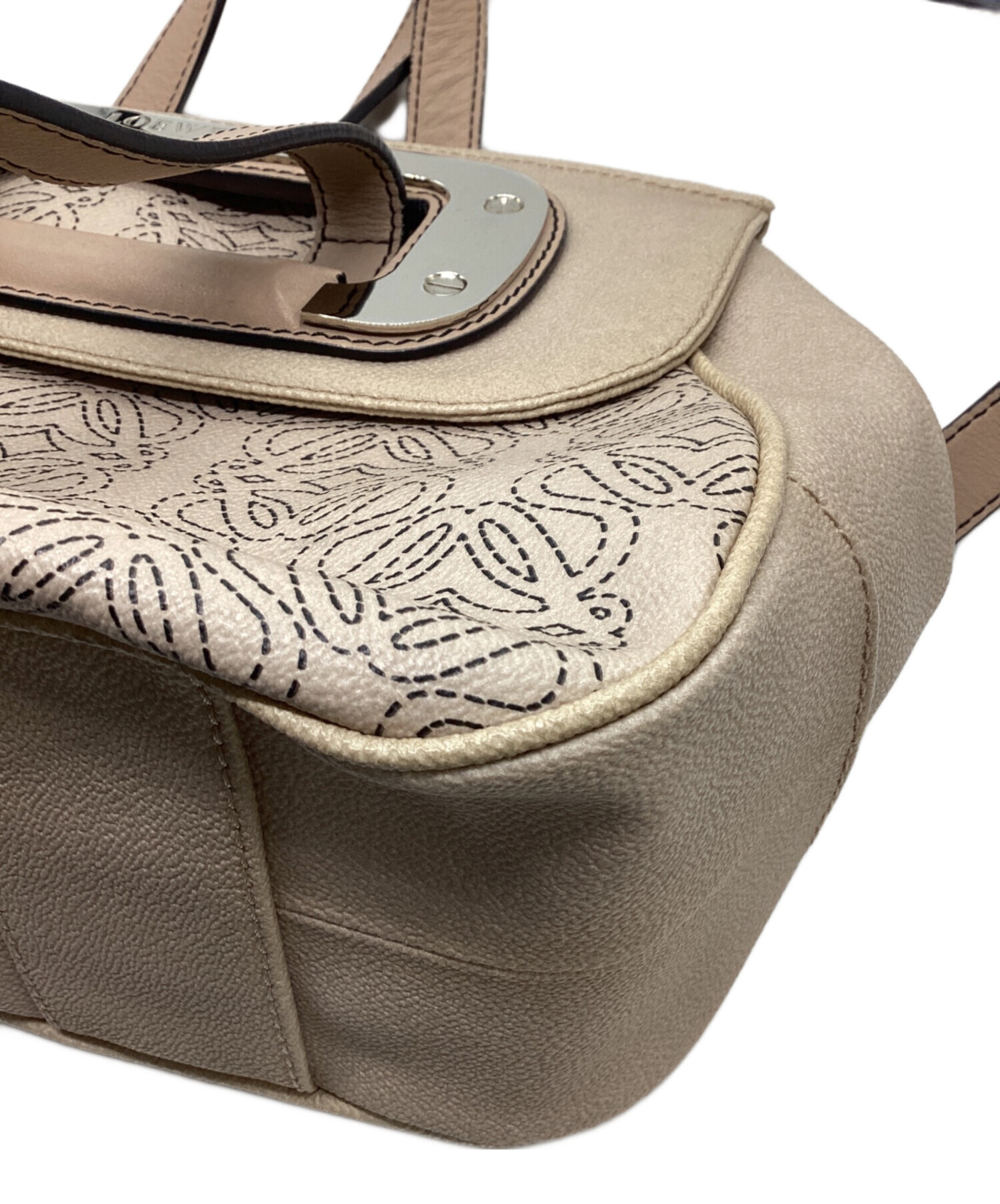 中古・古着通販】LOEWE (ロエベ) アナグラムショルダーバッグ ベージュ