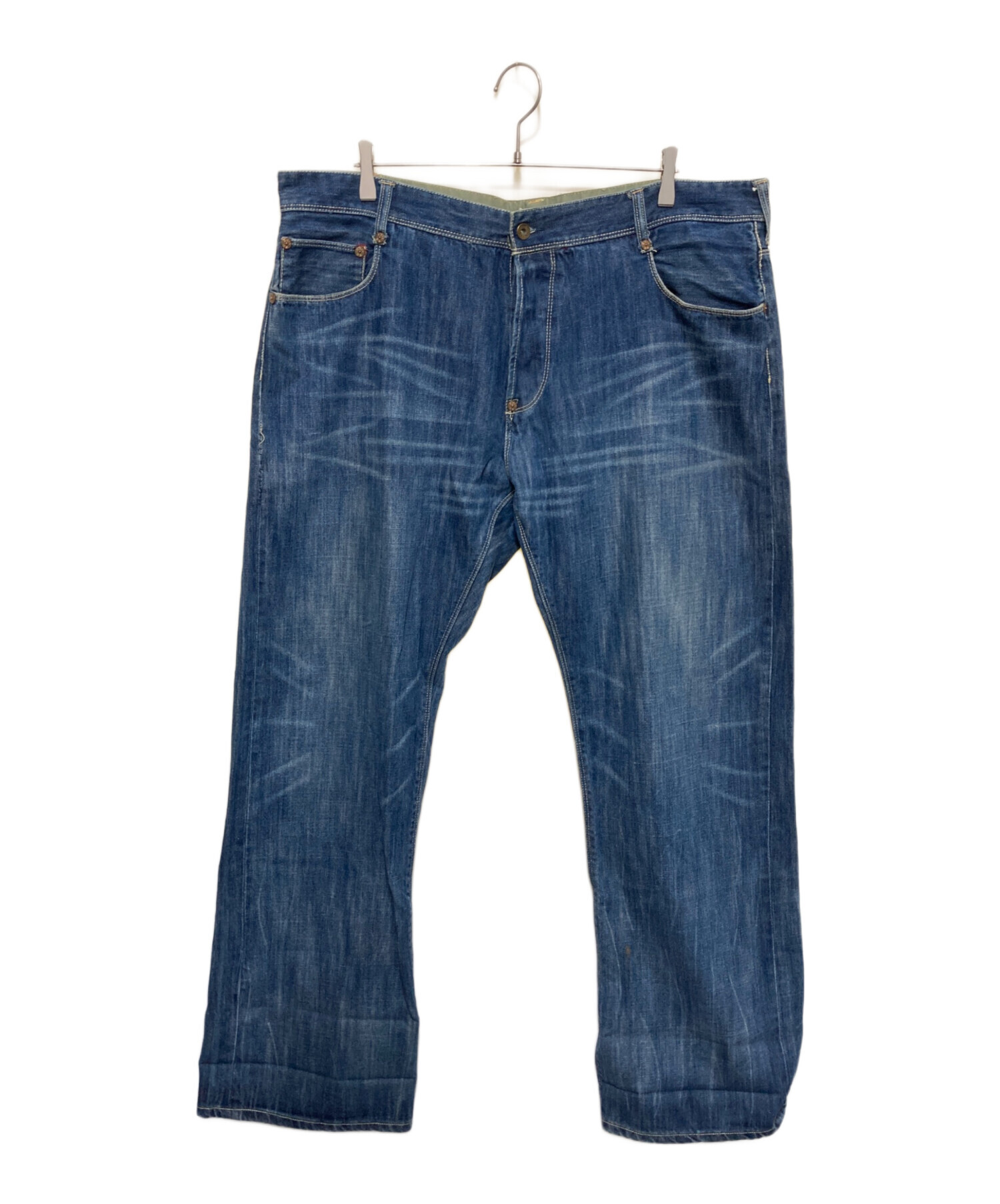 中古・古着通販】EVISU (エヴィス) 黄カモメプリントデニムパンツ 