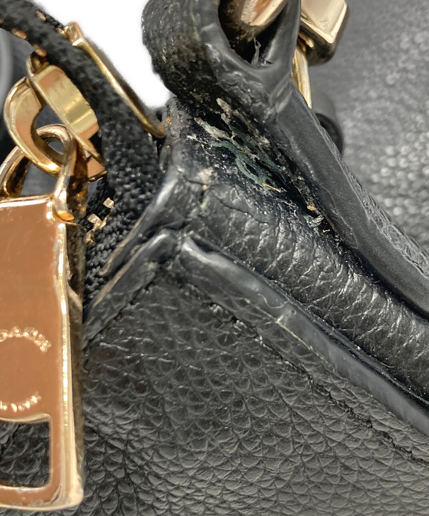 中古・古着通販】COACH (コーチ) レザーワンショルダーバッグ ブラック 