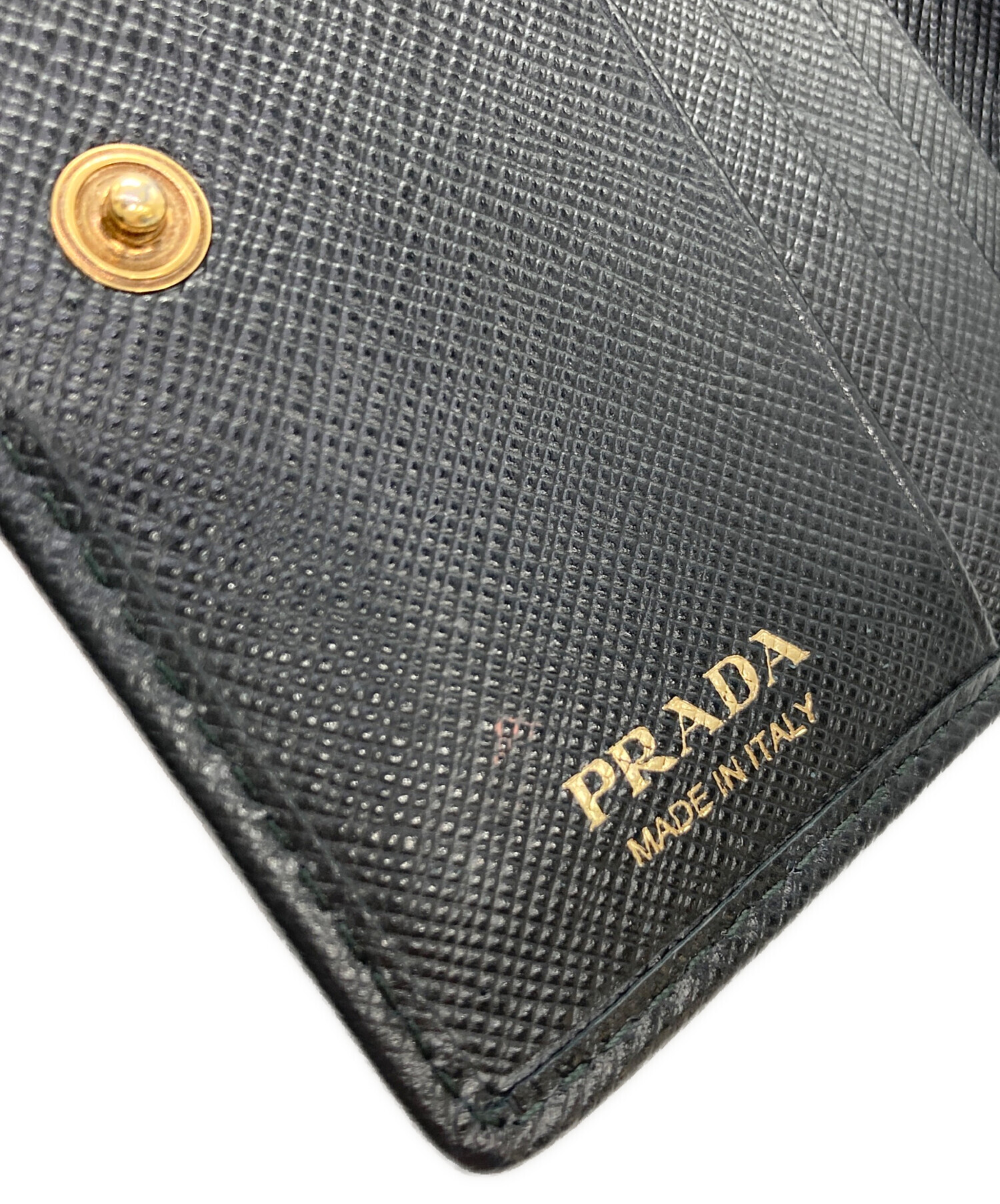 二つ折り財布 ブラック未使用 中古・古着通販】PRADA (プラダ) 2つ折り財布 ブラック｜ブランド