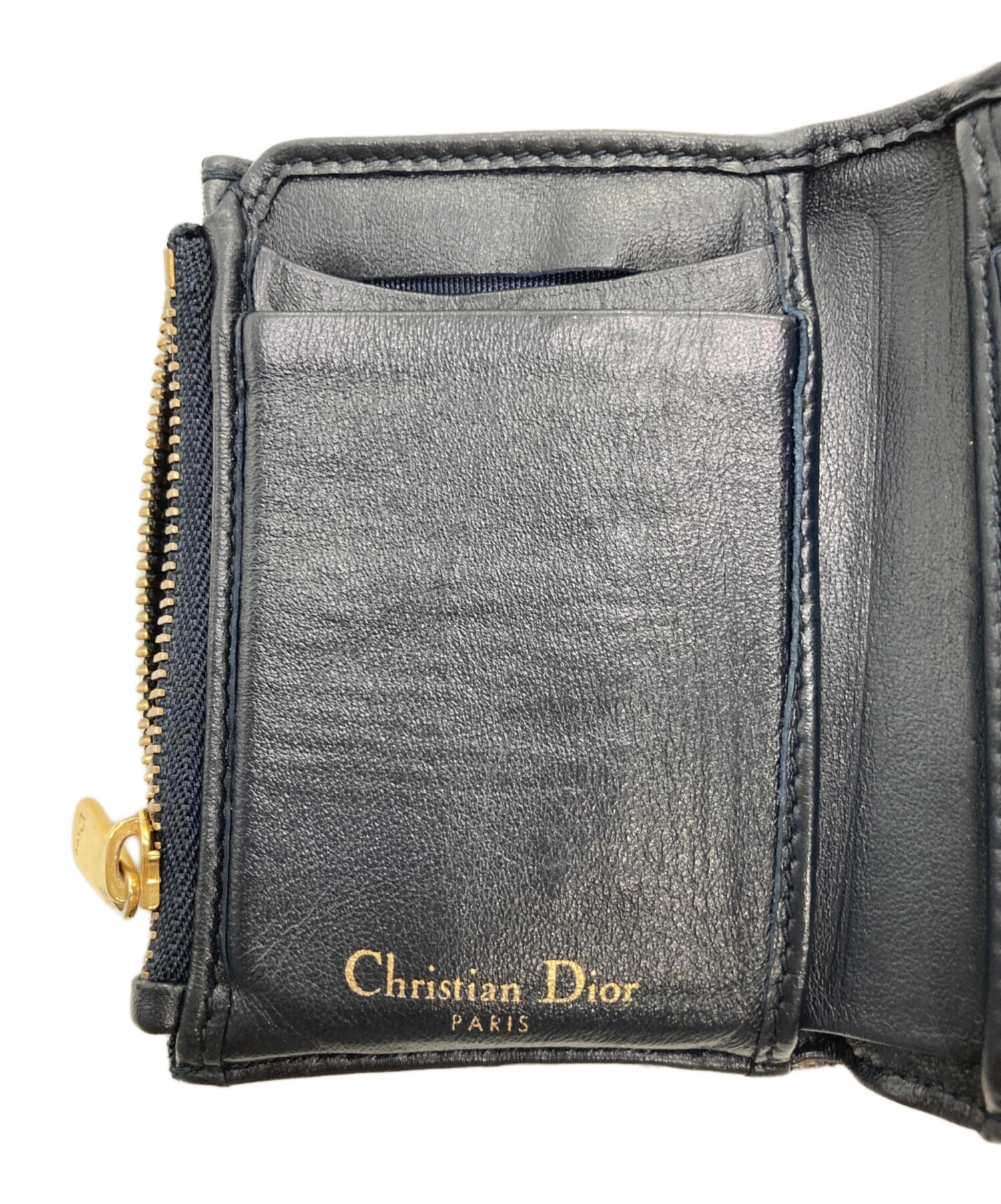 【良品】Christian Dior ディオール サドル コンパクト財布 Christian Dior サドル コンパクト ジップ ウォレット 財布 Christian