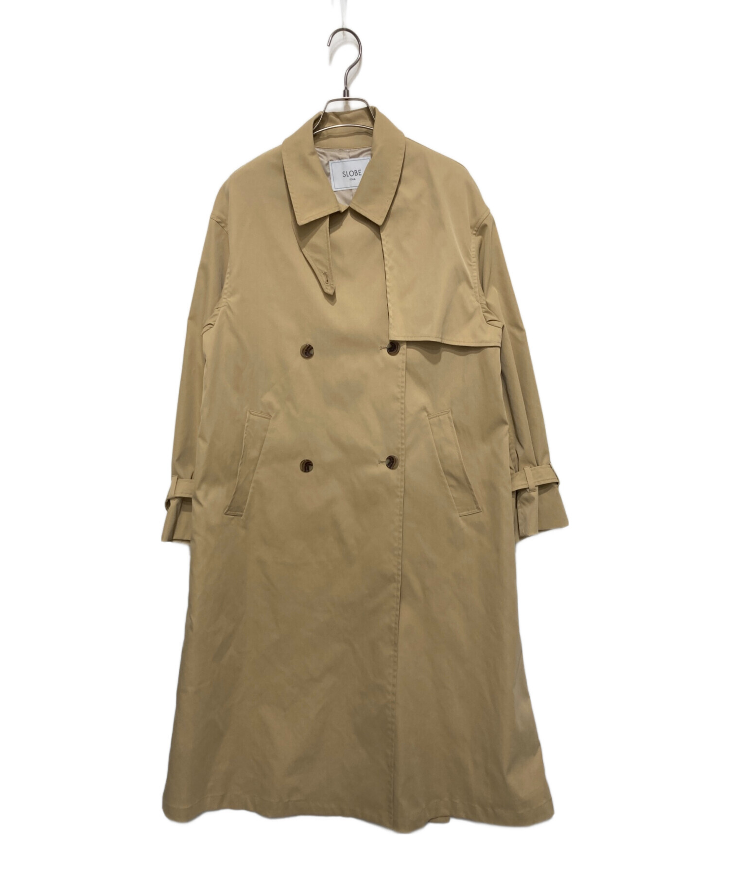 SLOBE ベージュ ウォッシャブルトレンチコート サイズ38 中古・古着通販】SLOBE IENA (スローブ イエナ) コットンライク
