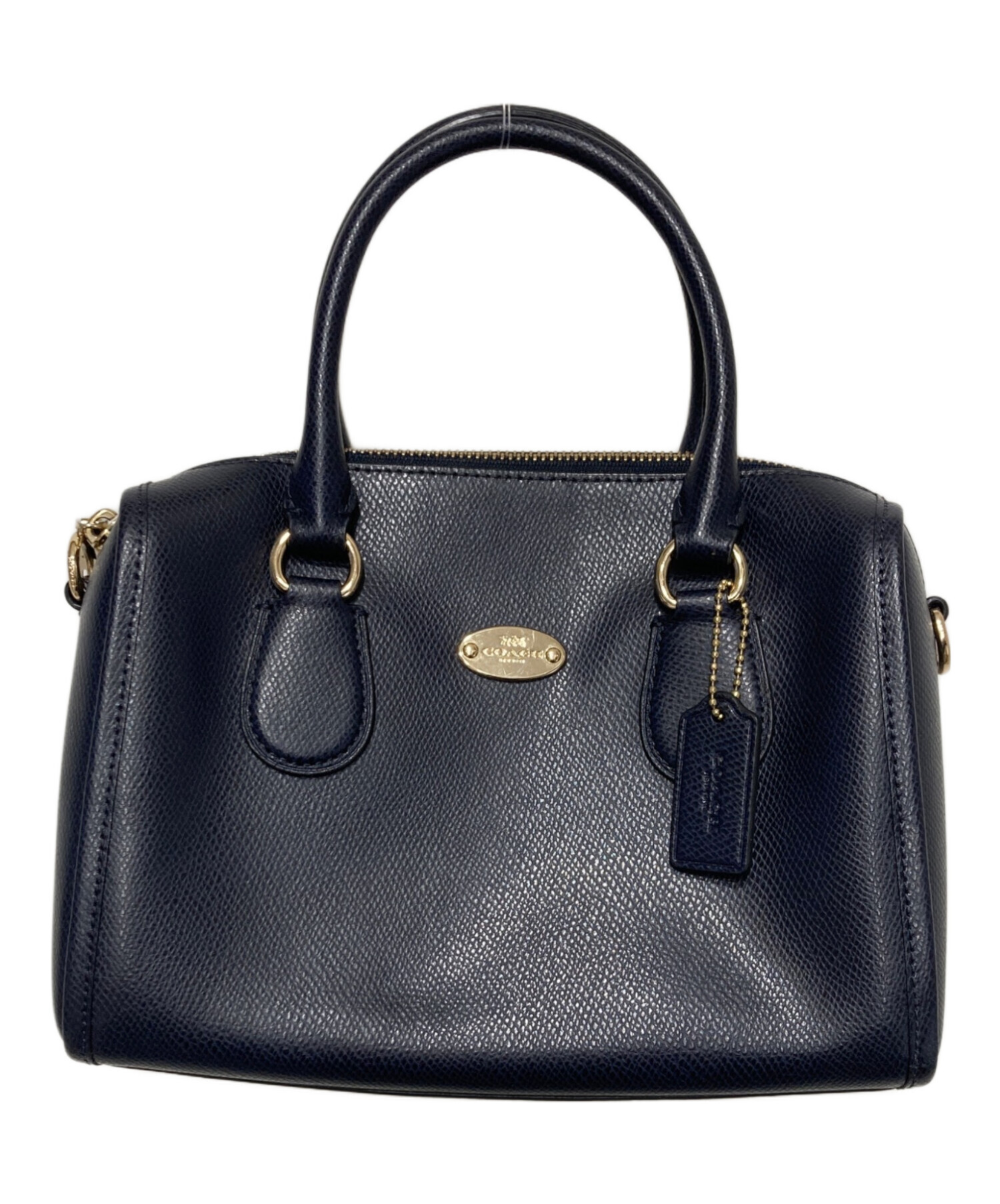 中古・古着通販】COACH (コーチ) ミニボストンバッグ ネイビー 