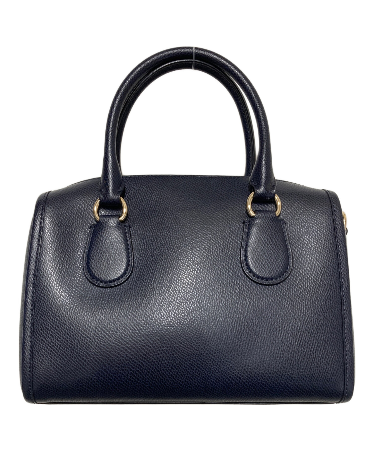 中古・古着通販】COACH (コーチ) ミニボストンバッグ ネイビー 