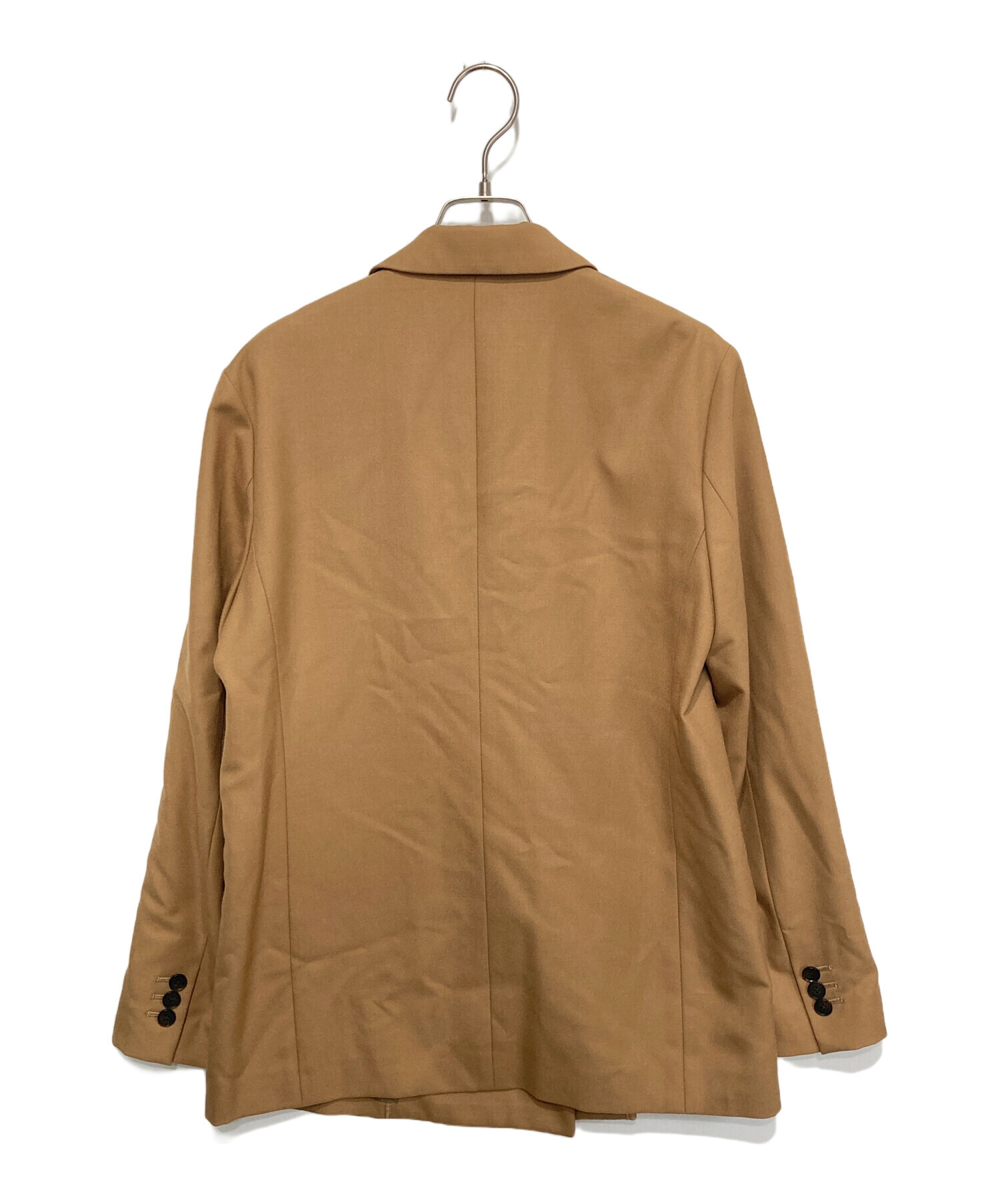 新品　スピックアンドスパン ウールブレンドダブルブレストジャケット ブラウン 2024年モデル】スピックアンドスパン ウールブレンドダブル