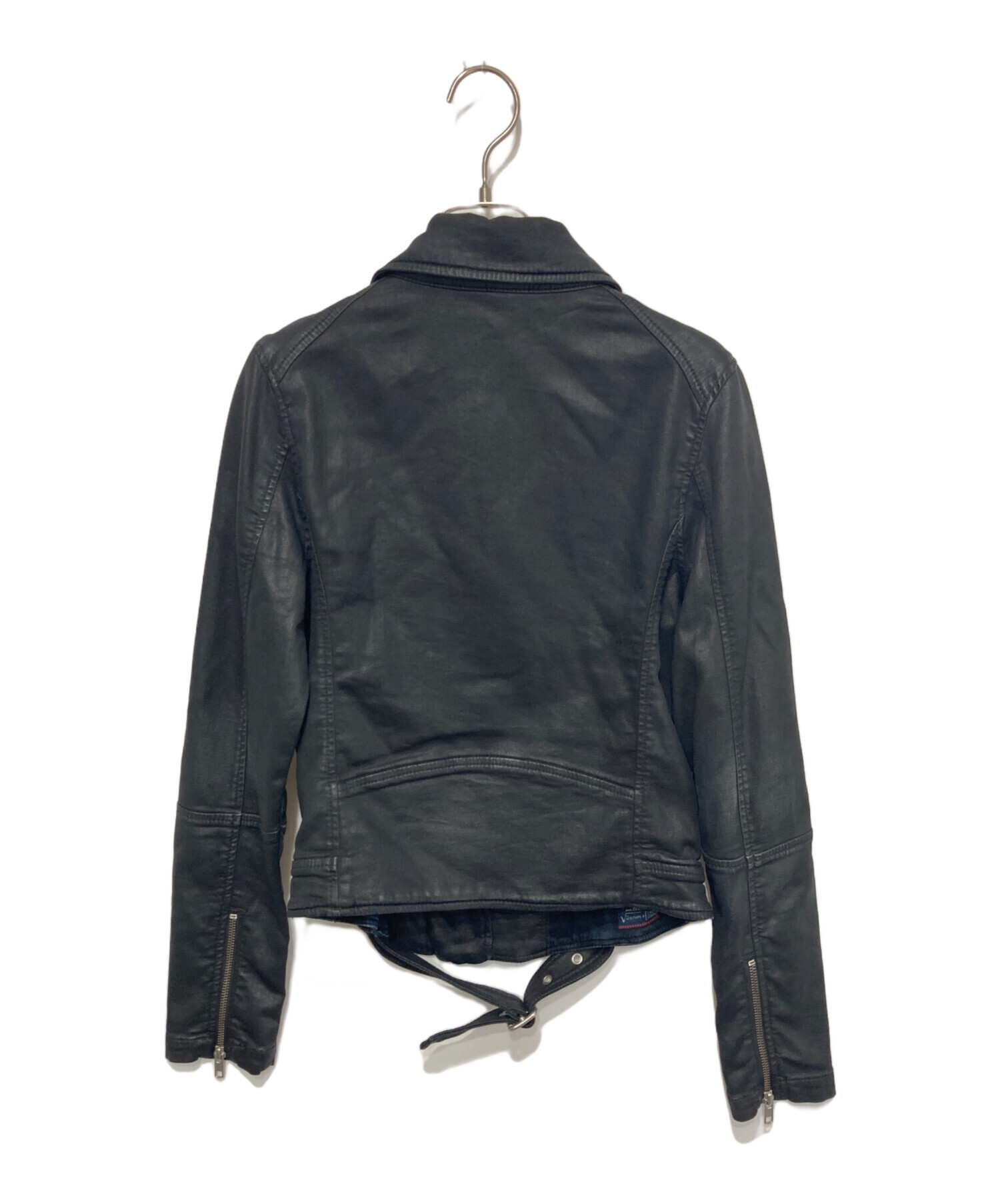 【美品】DIESEL コーティングライダースジャケット 中古・古着通販】DIESEL (ディーゼル) コーティングダブルライダース