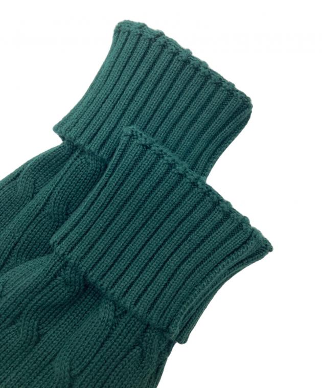 ポロラルフローレン　ケーブルニット 綿　グリーン緑　未使用に近い ポロ ラルフローレン☆ケーブルニット/セーター☆グリーン/黄緑