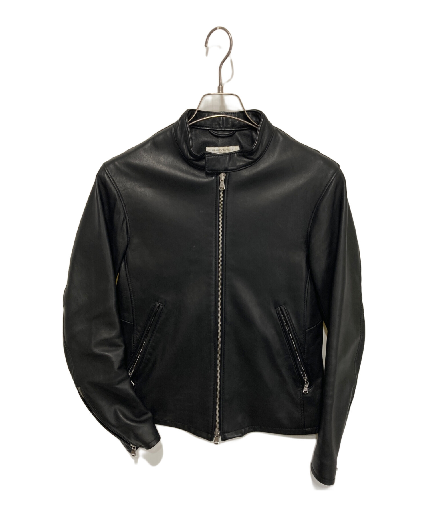 BEAUTY&YOUTH ブラックレザー シングルライダース　中古良好 中古・古着通販】BEAUTY&YOUTH UNITED ARROWS (ビューティーアンド