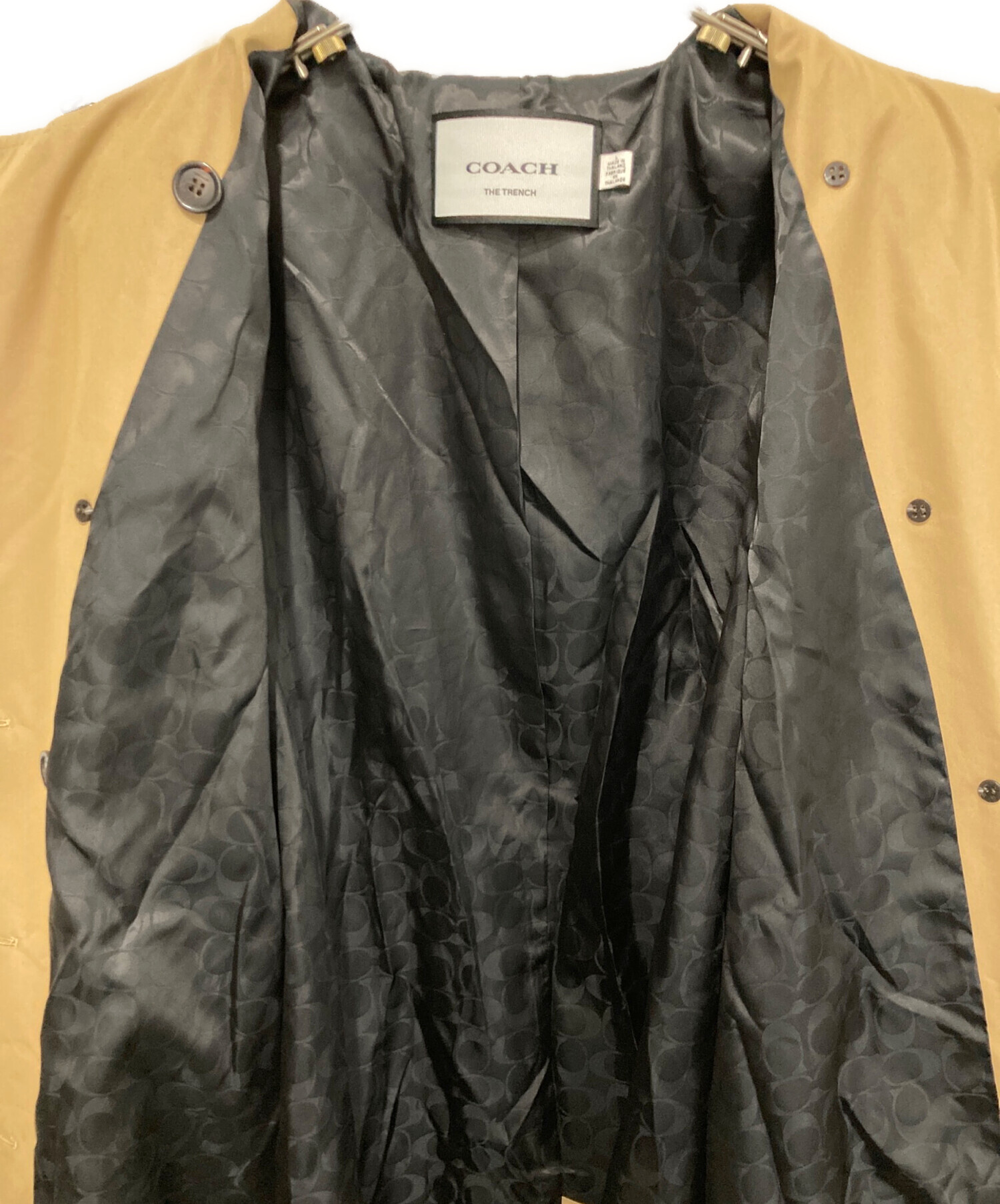 中古・古着通販】COACH (コーチ) ミッドトレンチコート ベージュ