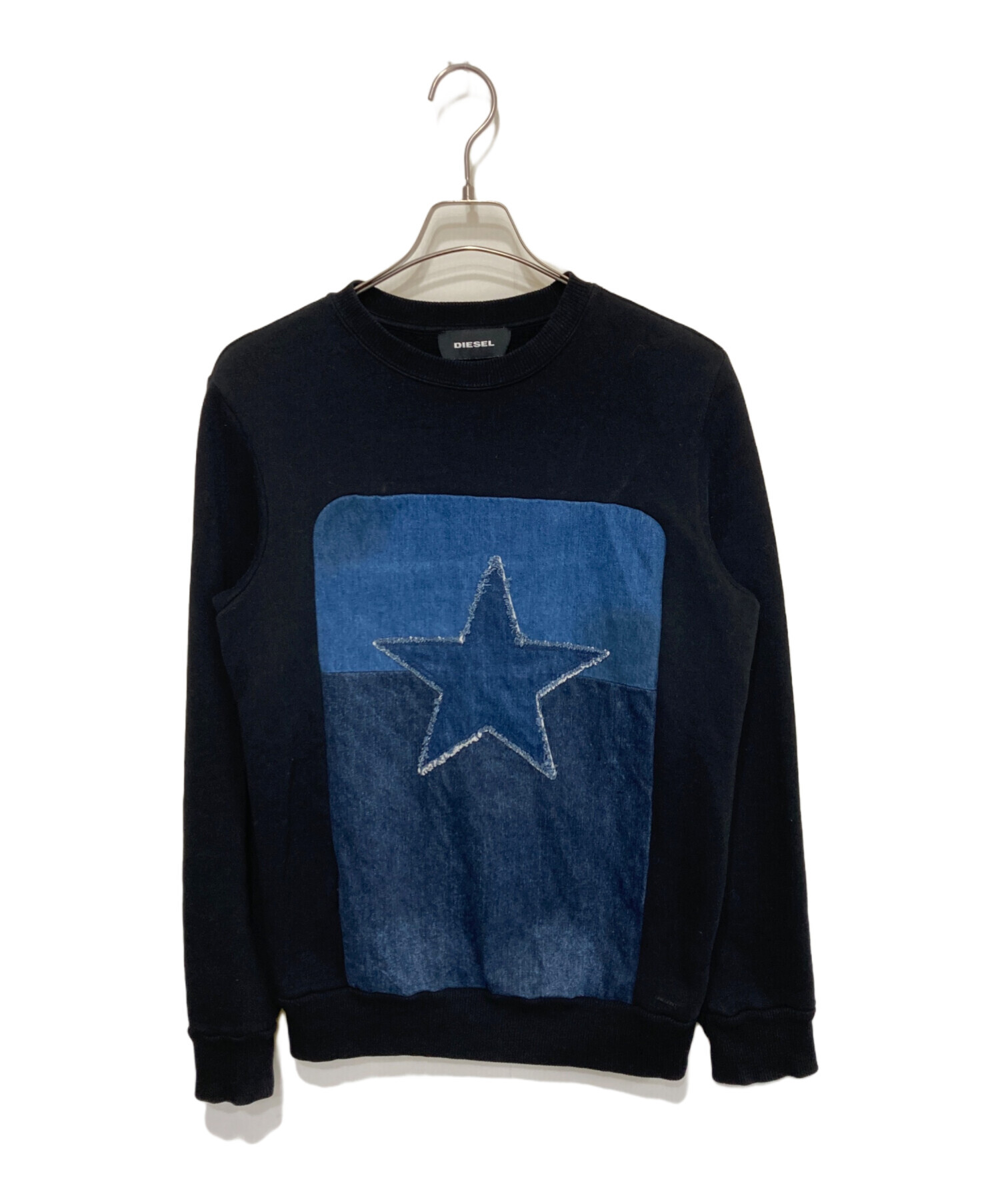 中古・古着通販】DIESEL (ディーゼル) デニムスター切替スウェット 