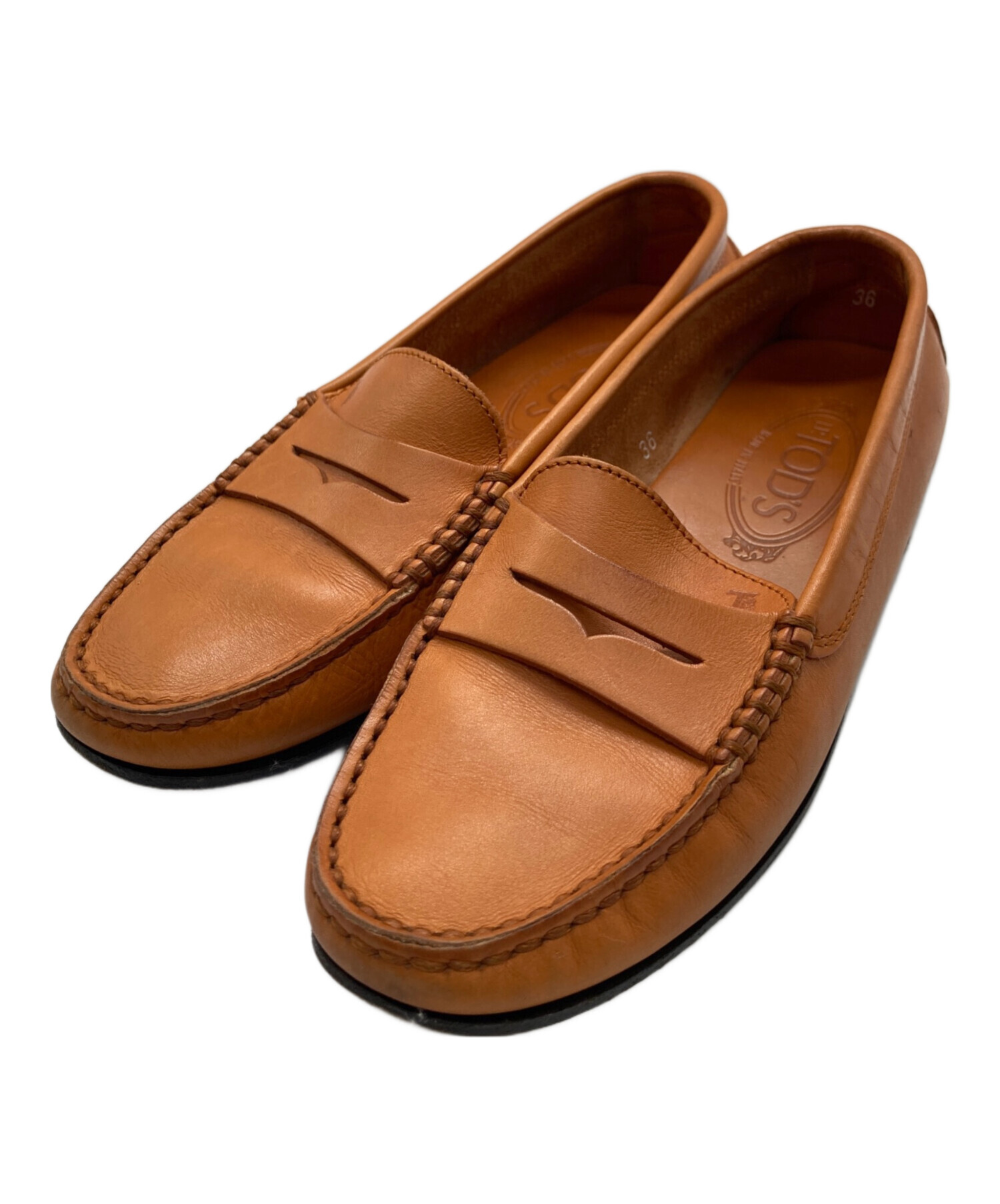 中古・古着通販】TOD'S (トッズ) ドライビングシューズ オレンジ