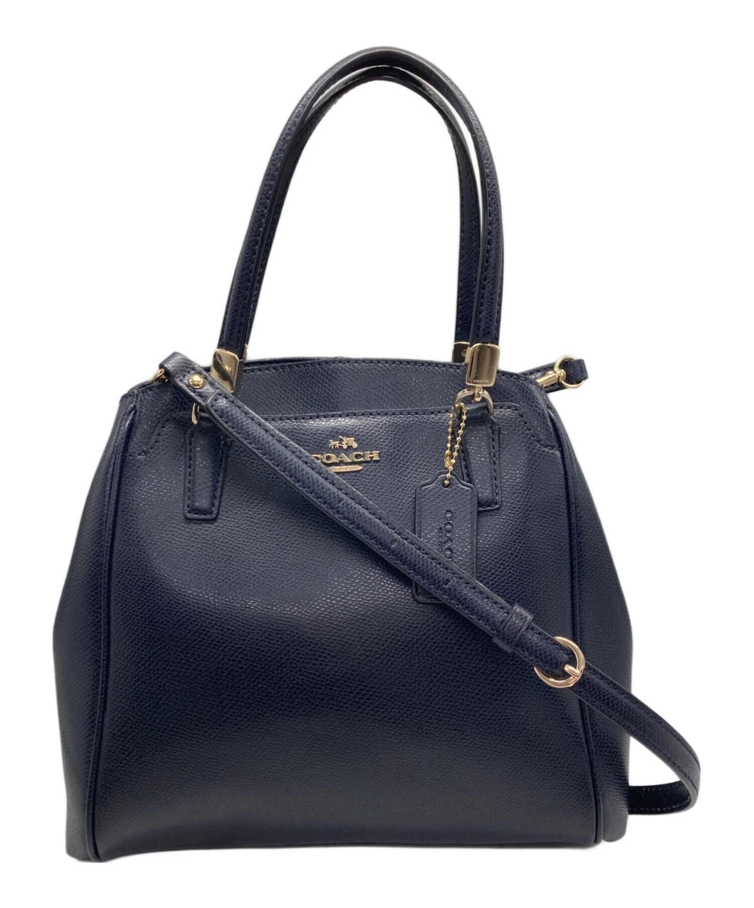 COACH ショルダーバッグ 2way 中古・古着通販】COACH (コーチ) 2WAYショルダーバッグ ネイビー