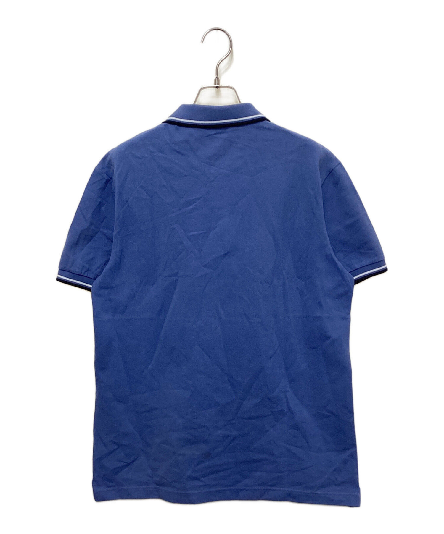 中古・古着通販】PRADA (プラダ) ラバーロゴポロシャツ ブルー サイズ 