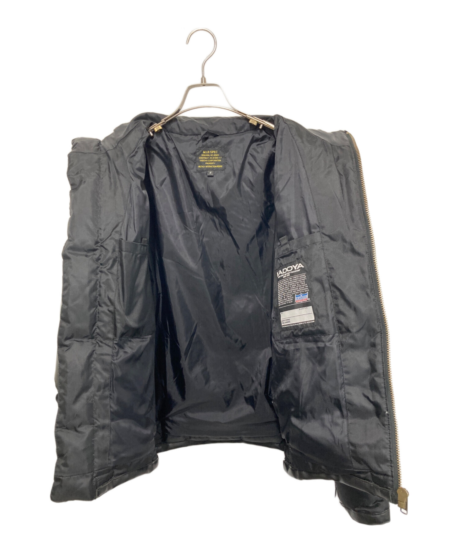 中古・古着通販】KADOYA (カドヤ) 切替ダウンジャケット ブラック