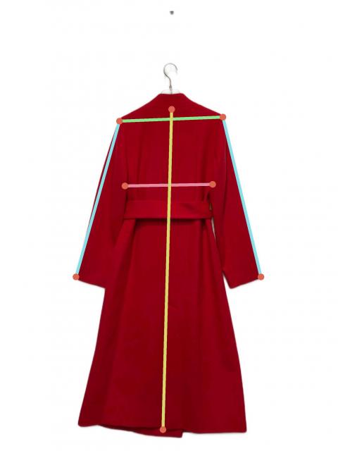 中古・古着通販】sheller (シェリエ) ノーカラーコート レッド サイズ