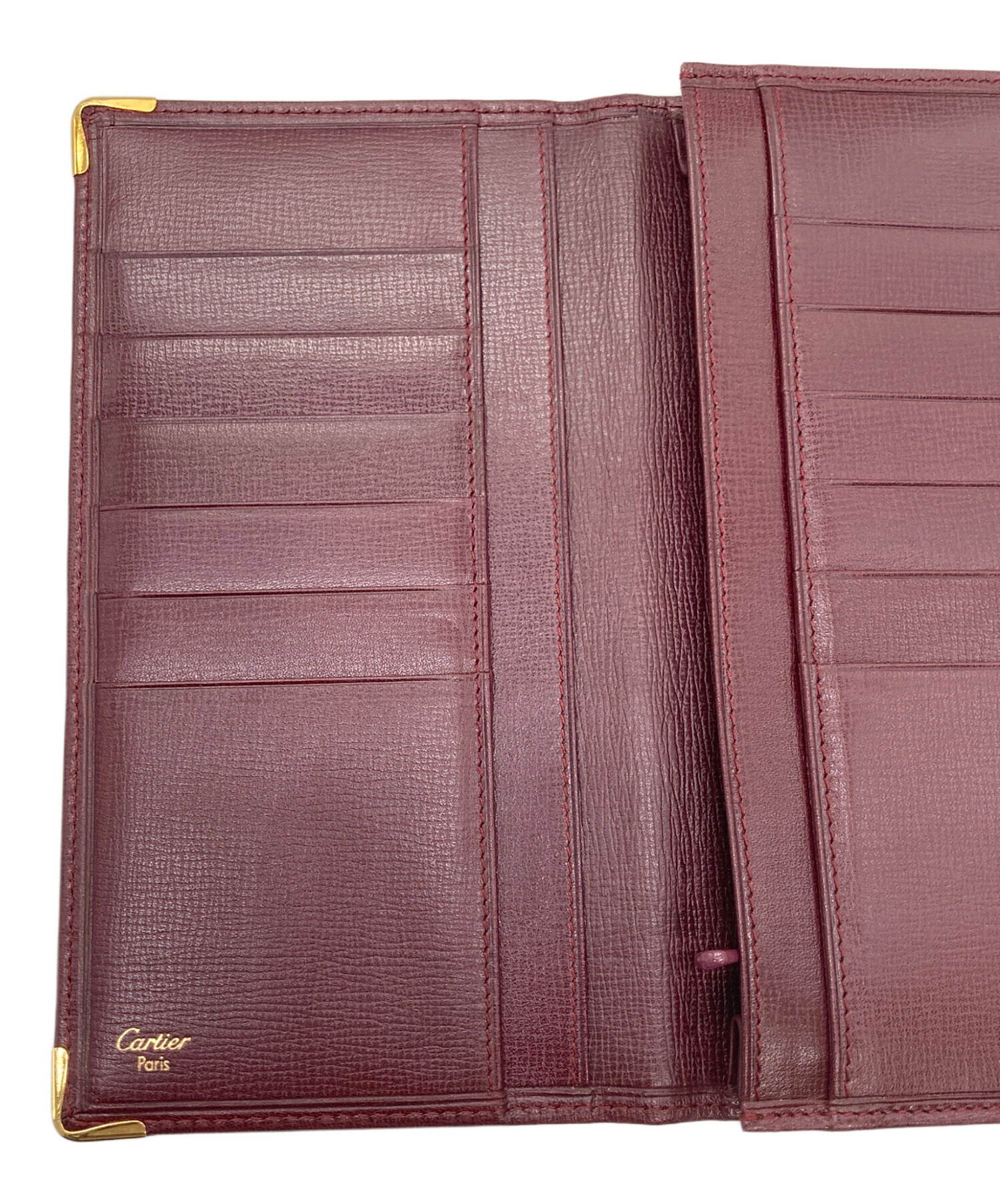 カルティエ 財布 (中古) 中古・古着通販】Cartier (カルティエ) 長財布 ボルドー｜ブランド