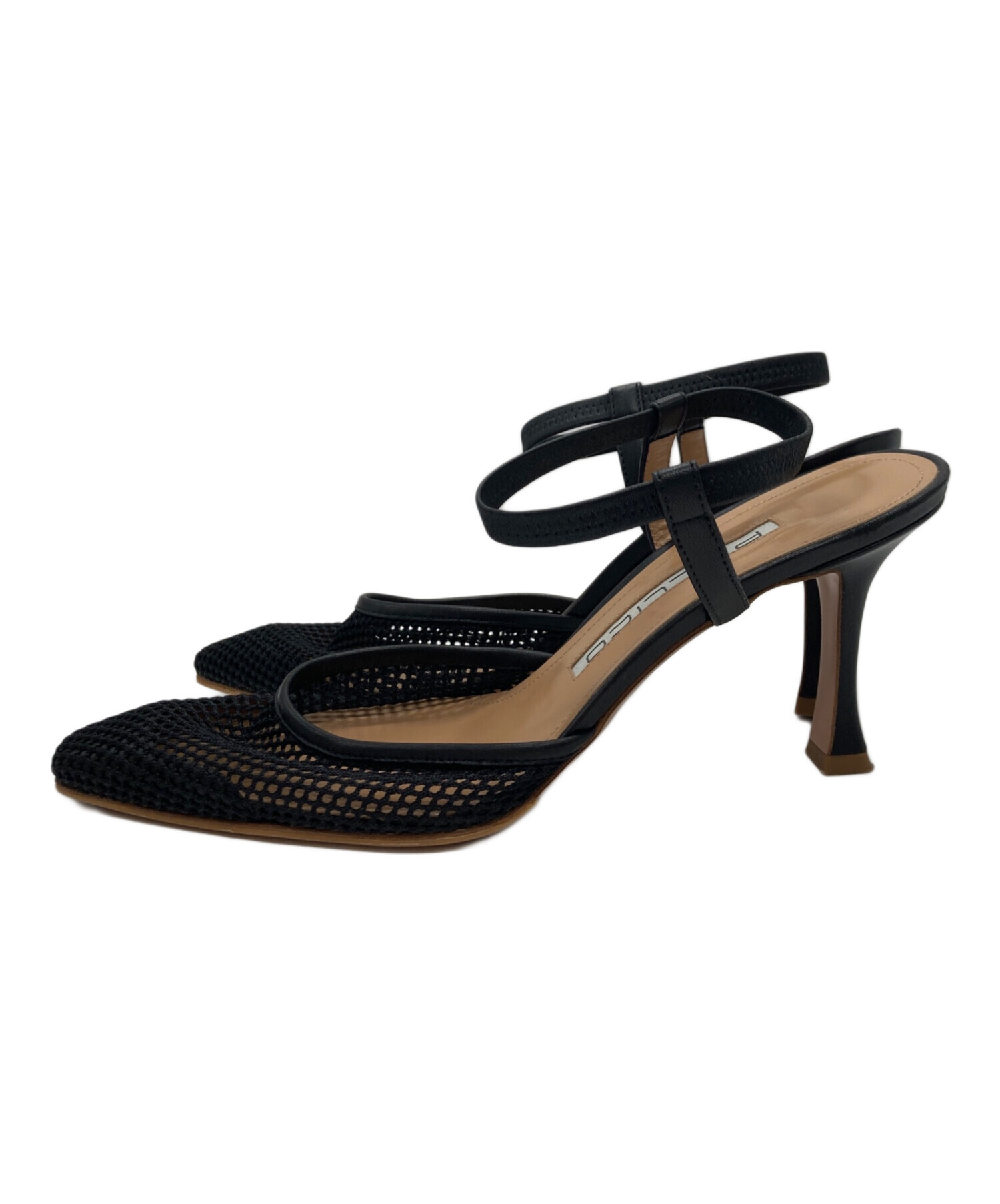 PELLICO ブラックメッシュハイヒール【美品】 中古・古着通販】PELLICO (ペリーコ) メッシュパンプス ブラック