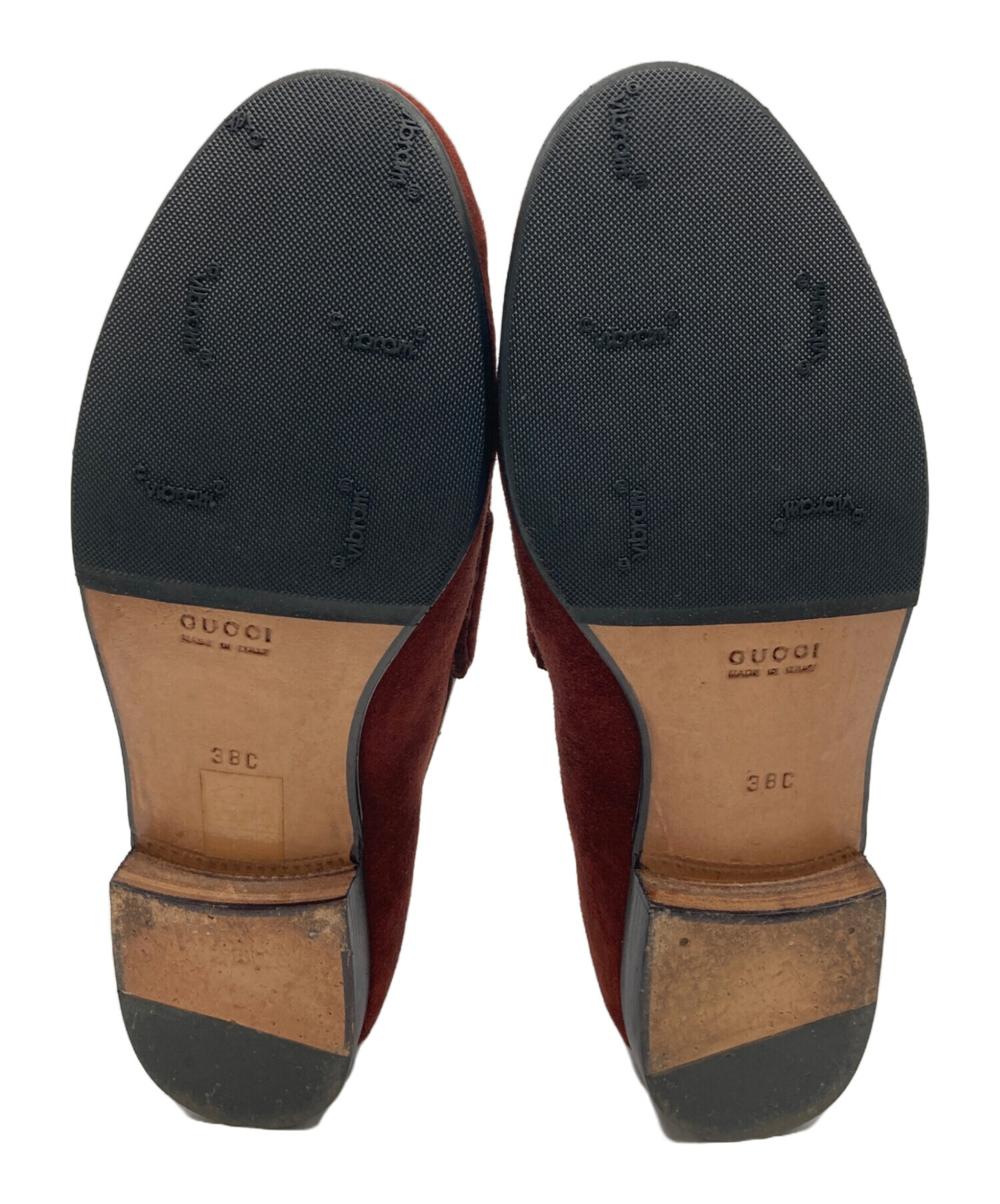 中古・古着通販】GUCCI (グッチ) スウェードホースビットローファー