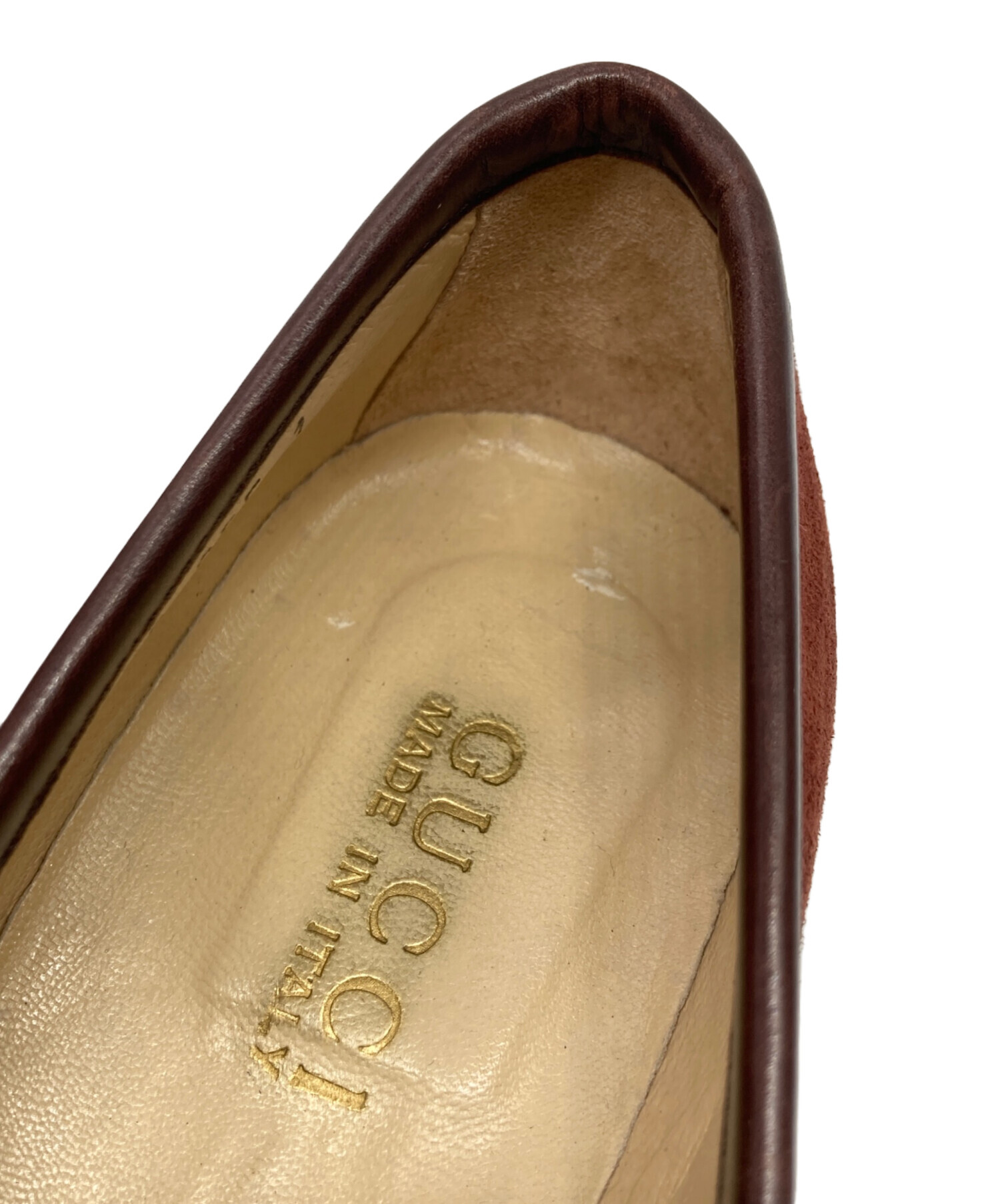 GUCCI グッチ ホースビット スエード×レザー パンプス ブラウン 38C