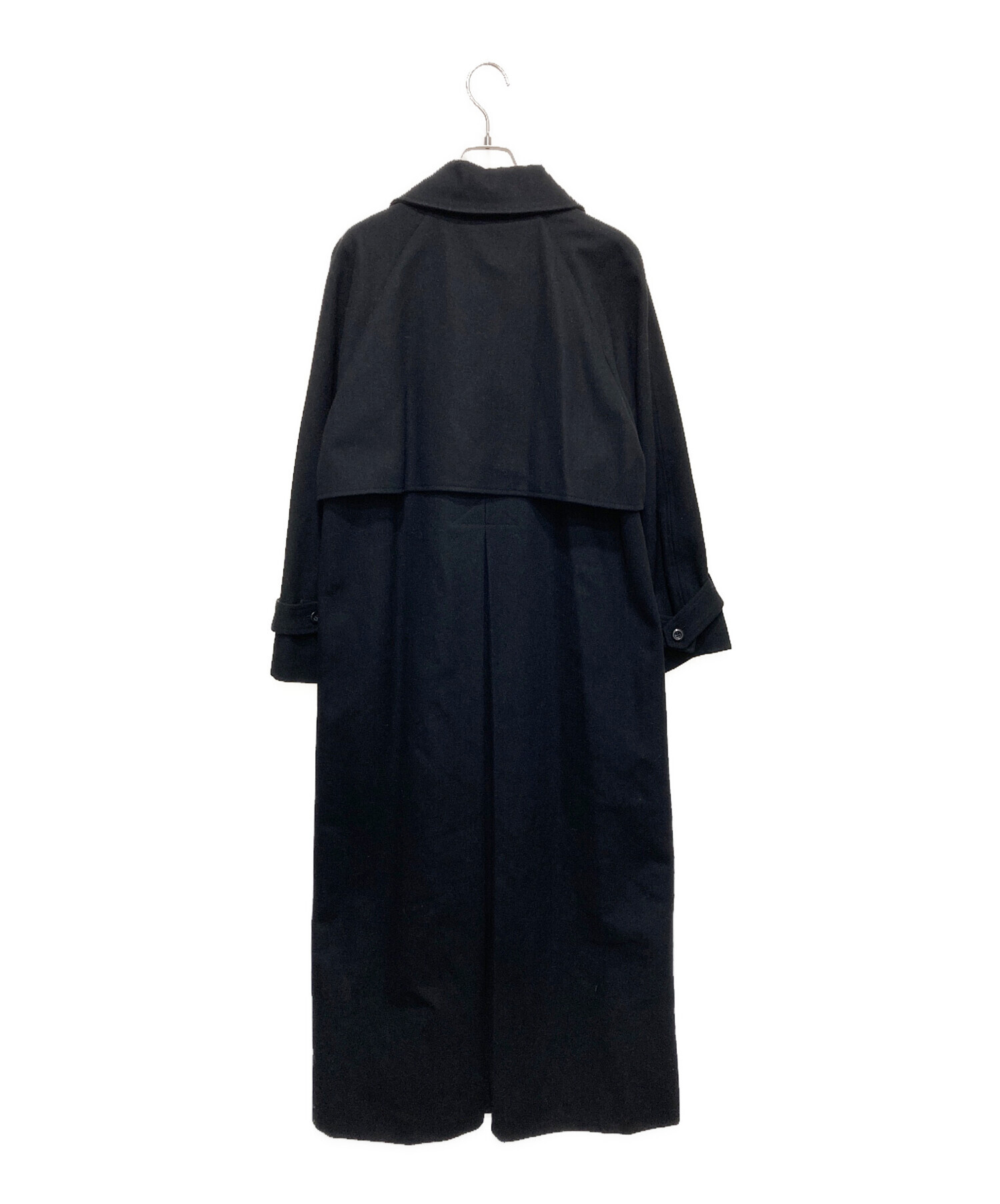 中古・古着通販】Louren (ローレン) ウールトレンチコート ブラック 