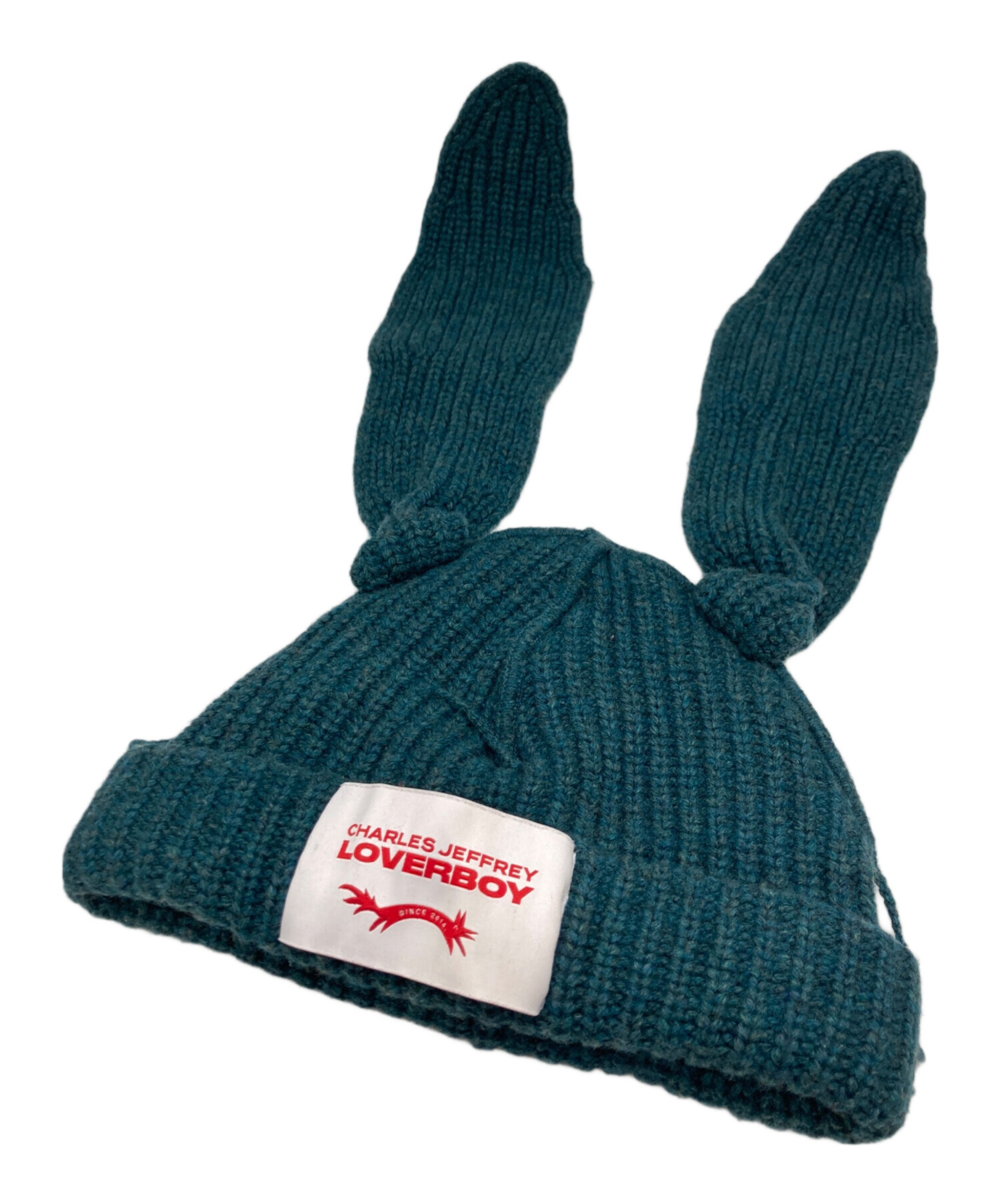 中古・古着通販】LOVERBOY (ラヴァーボーイ) うさ耳ニット帽 グリーン