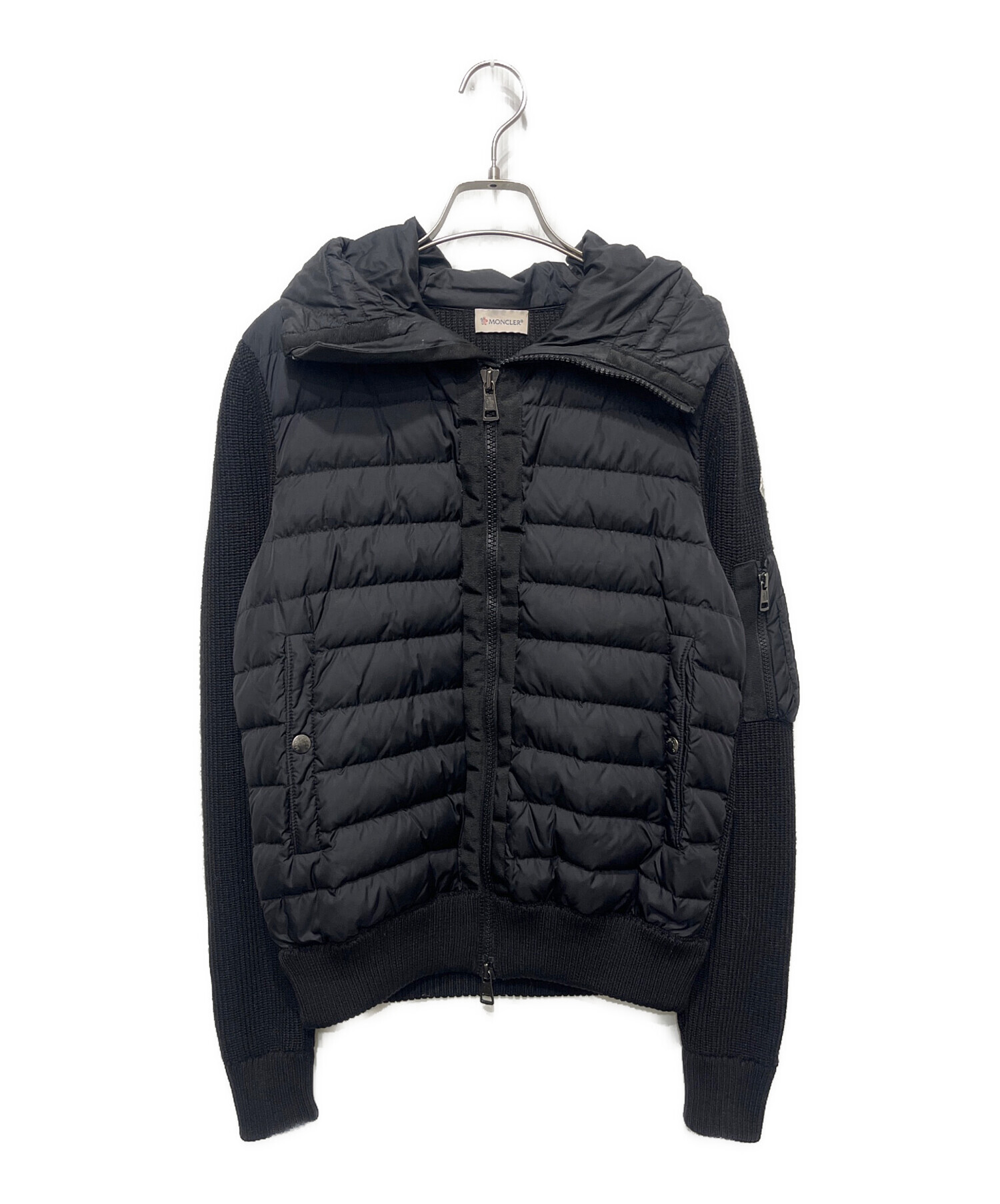 中古・古着通販】MONCLER (モンクレール) ニット切替 ダウンジャケット
