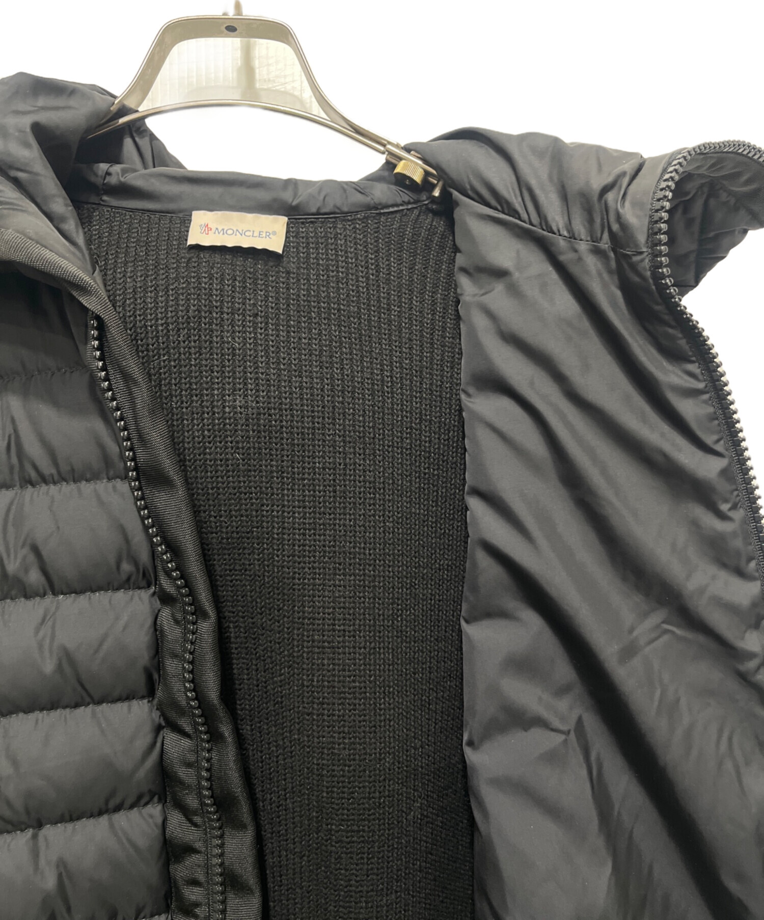 中古・古着通販】MONCLER (モンクレール) ニット切替 ダウンジャケット 