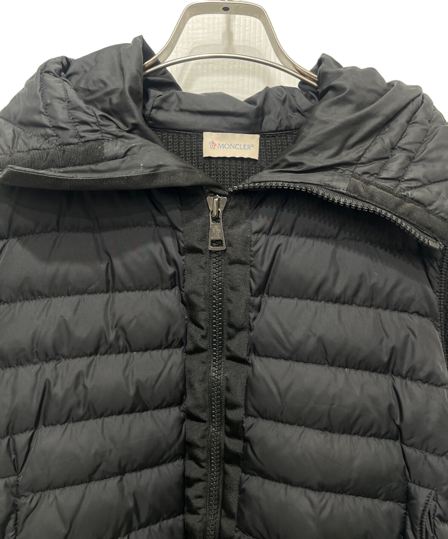 中古・古着通販】MONCLER (モンクレール) ニット切替 ダウンジャケット 