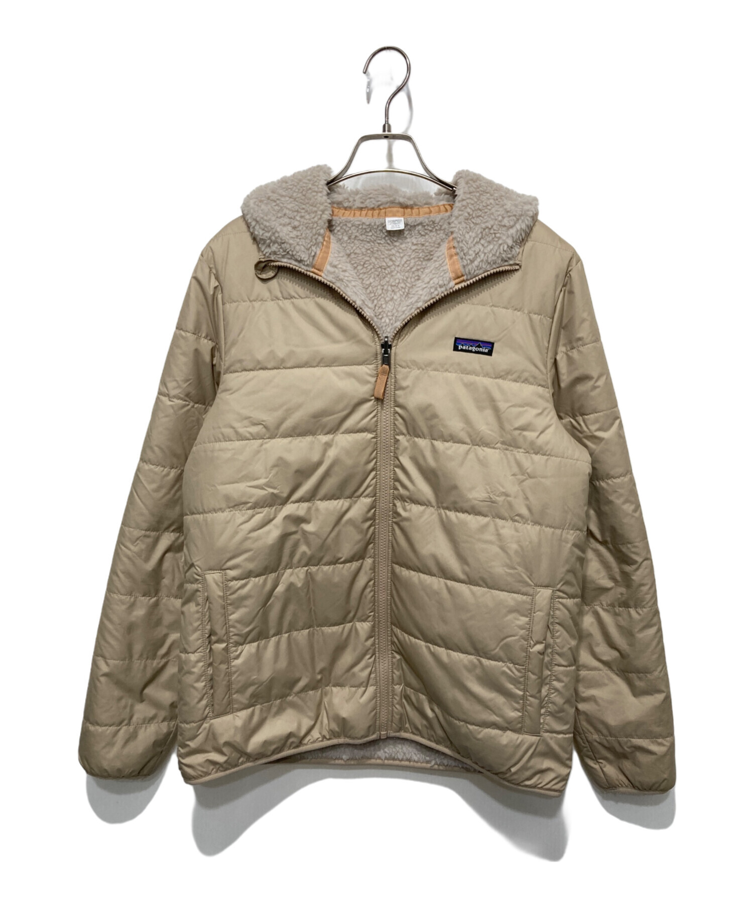 【美品】パタゴニア　patagonia ベージュ XXL リバーシブルフーディ 中古・古着通販】Patagonia (パタゴニア) キッズ・リバーシブル