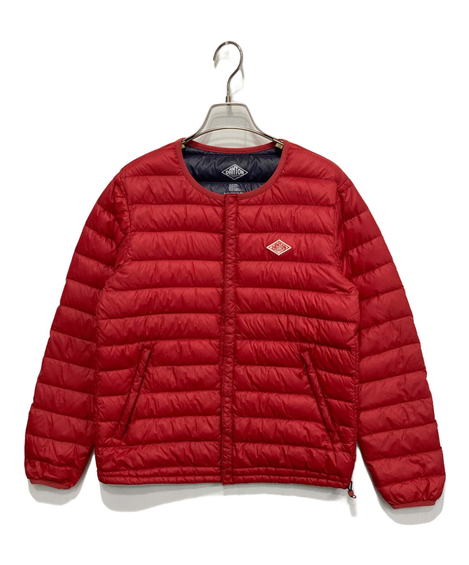 DANTON★インナーダウンM★赤 中古・古着通販】DANTON (ダントン) 薄く軽いインナーダウンジャケット