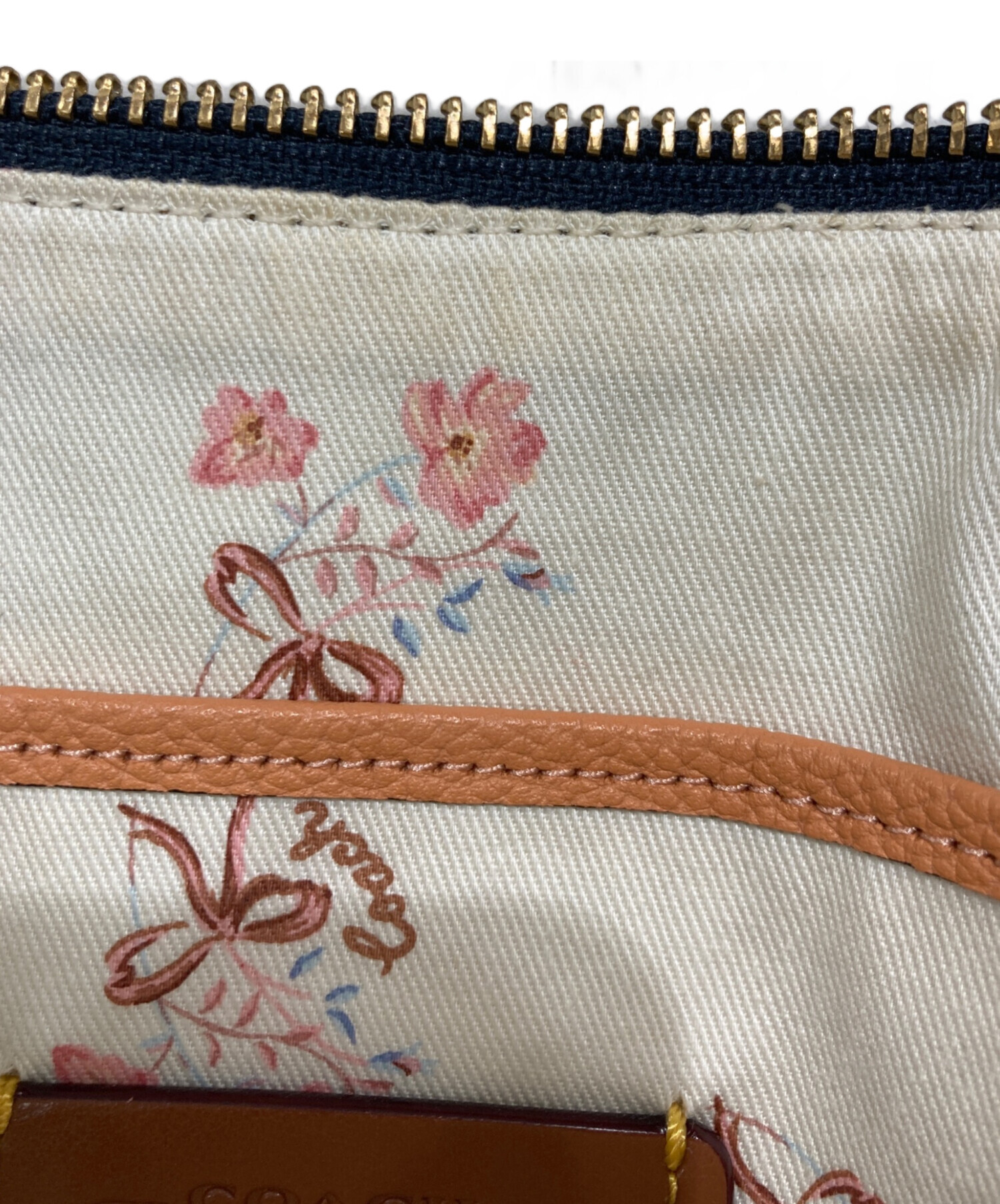 中古・古着通販】COACH (コーチ) デニムショルダーバッグ ブルー