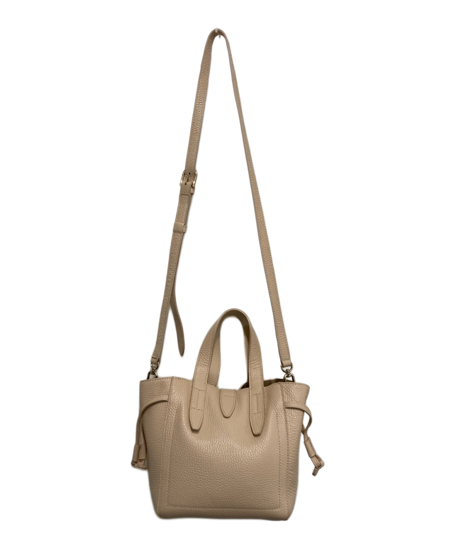 FURLA ベージュ ハンド/ショルダー2way バッグ 中古・古着通販】FURLA (フルラ) ネット ミニ ショルダーバッグ