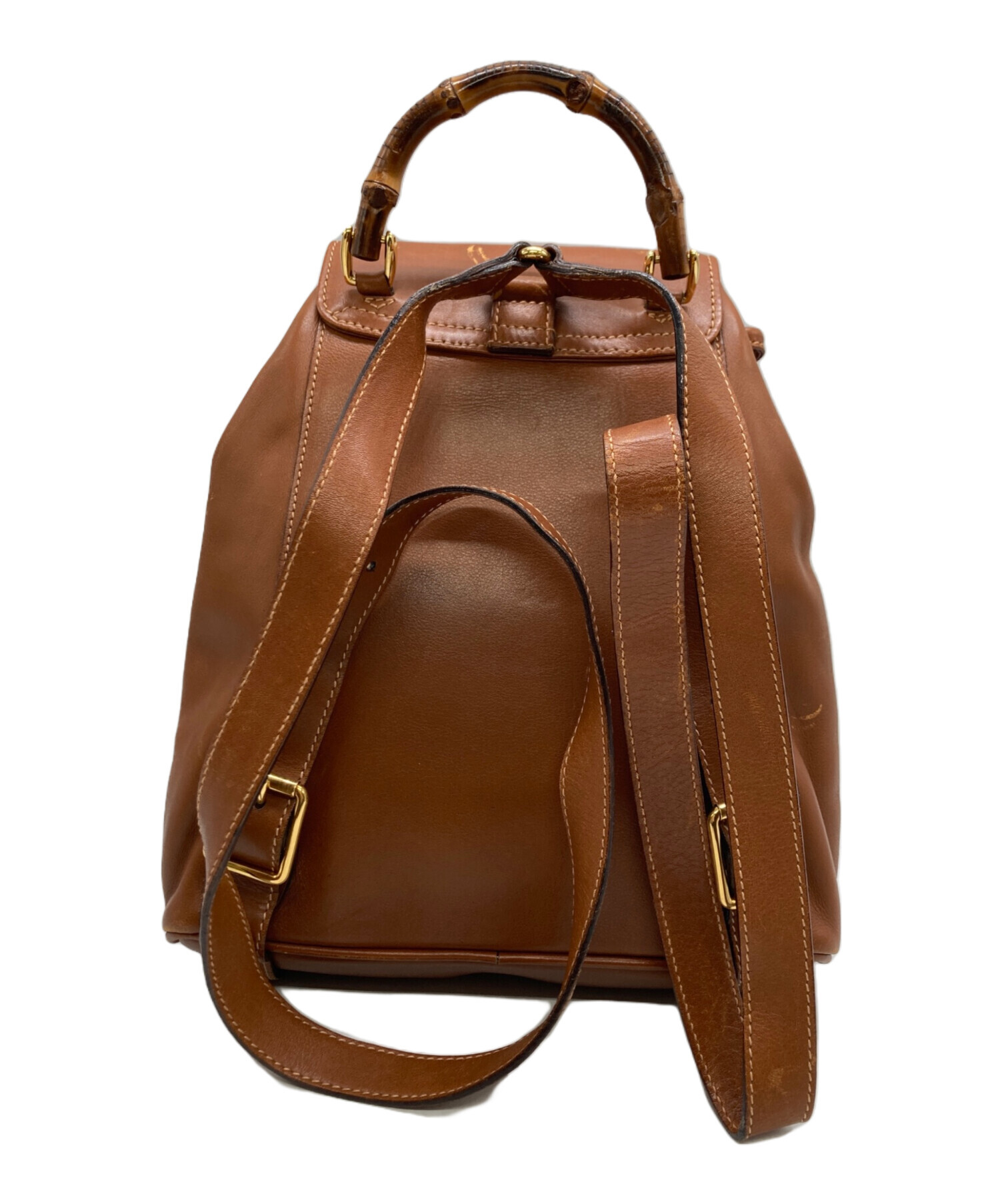 中古・古着通販】GUCCI (グッチ) バンブーミニリュック ブラウン
