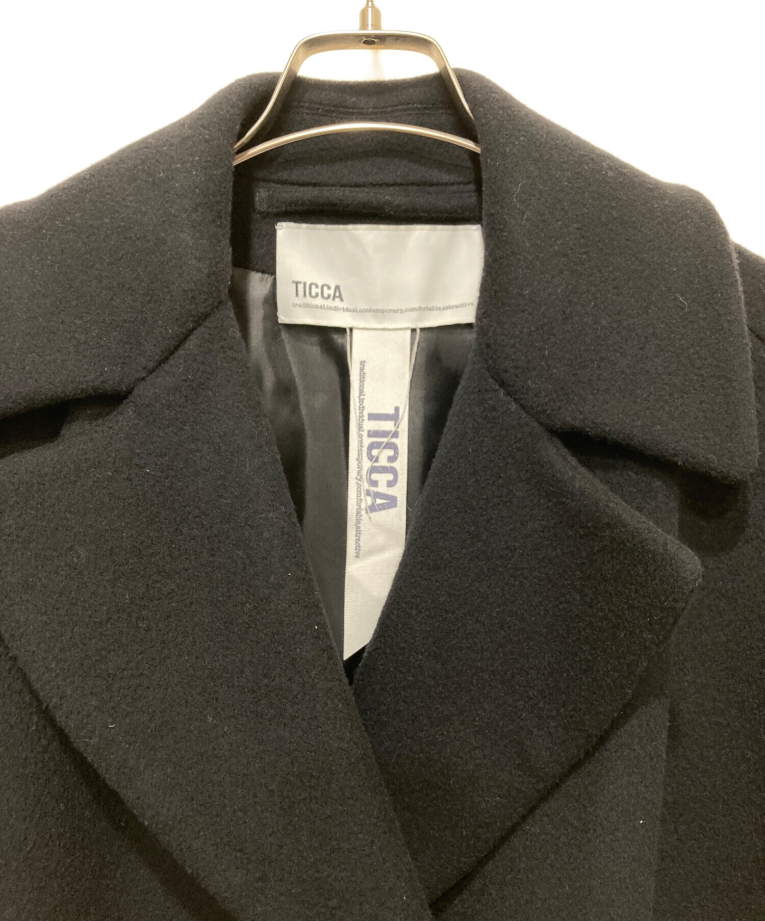 中古・古着通販】ticca (ティッカ) テントコート ブラック サイズ:FREE
