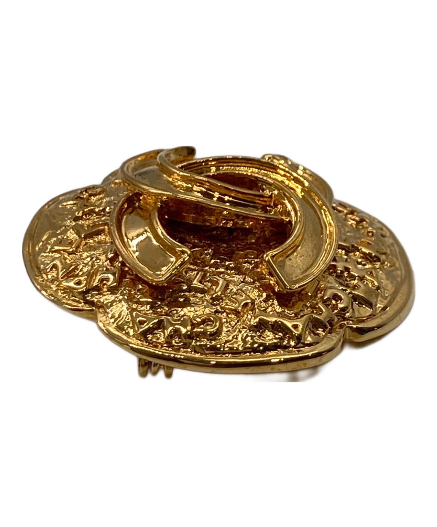 CHANEL/シャネル レア ココマーク ゴールド ブローチ a_187 中古・古着通販】CHANEL (シャネル) ココマークブローチ ゴールド