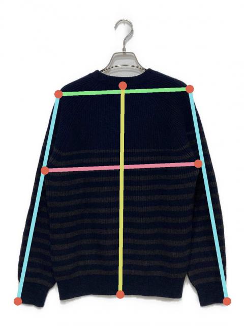 格安　ドゥロワー カシミヤ ボーダーニット　未使用品 中古・古着通販】DRAWER (ドゥロワー) カシミヤ混ボーダーニット