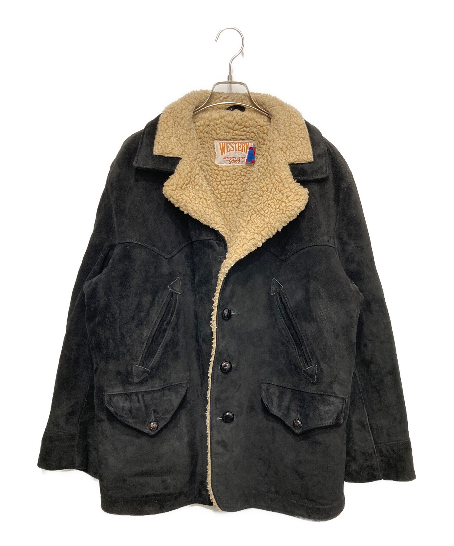 vintage！Schott ランチコート ウエスタン スウェード USA製 Schott N.Y.C（ショット）の「USA製 Schott 裏ボア スエードランチ