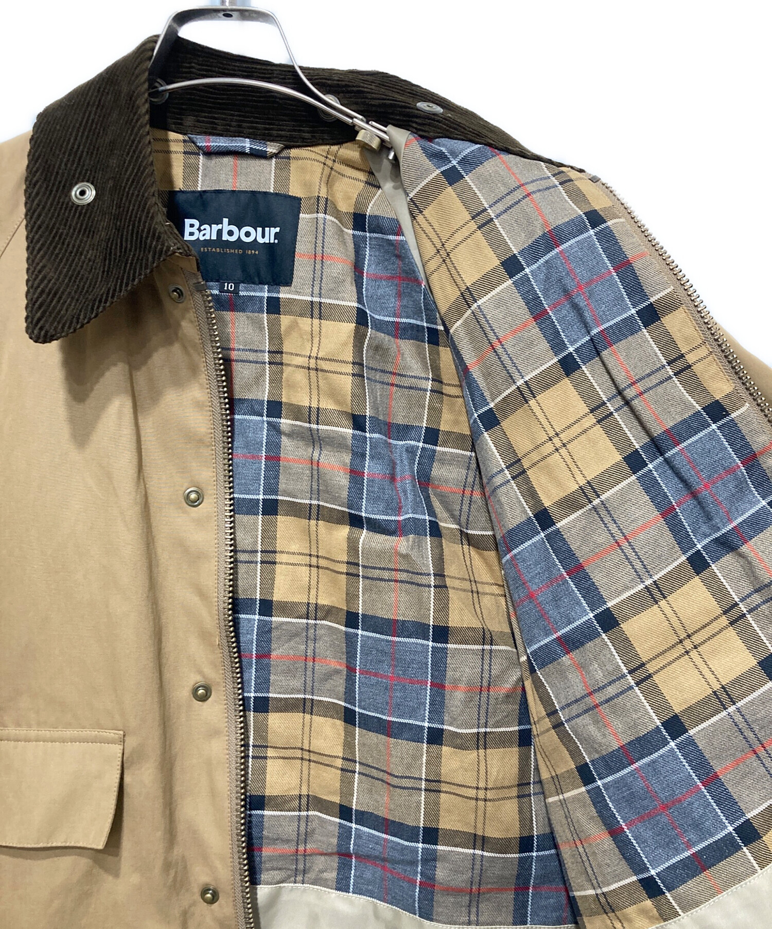 Barbour ジャケット ベージュ　サイズ10 中古・古着通販】Barbour (バブアー) ボロウデイル / ノンワックス