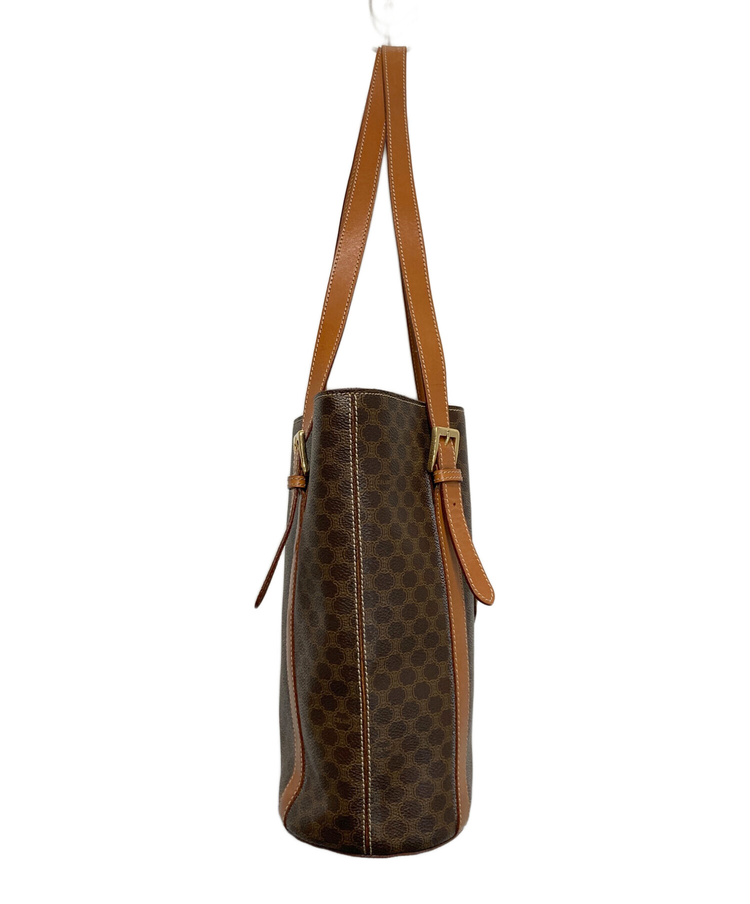 中古・古着通販】CELINE (セリーヌ) マカダム柄トートバッグ ブラウン