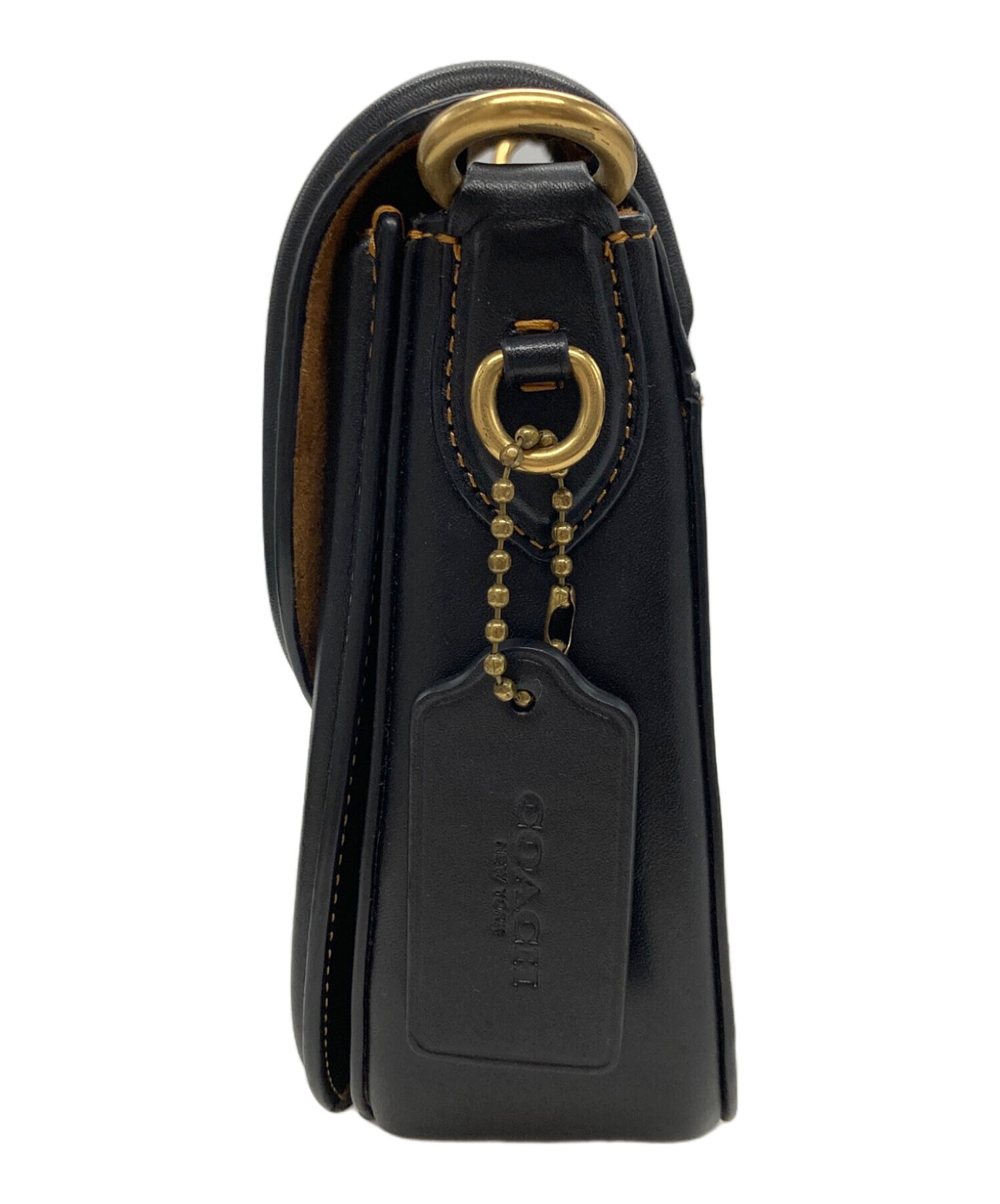 中古・古着通販】COACH (コーチ) ビートサドルバッグ ブラック 