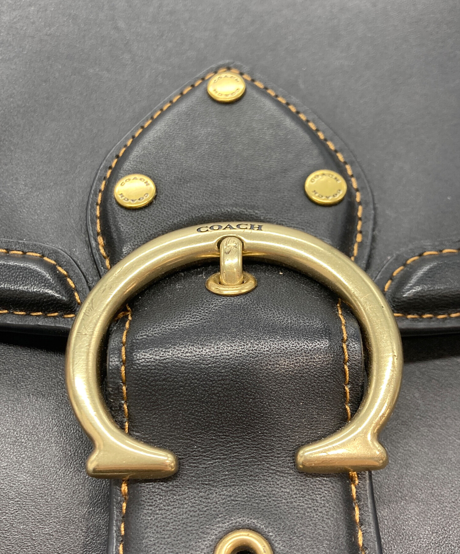 中古・古着通販】COACH (コーチ) ビートサドルバッグ ブラック 