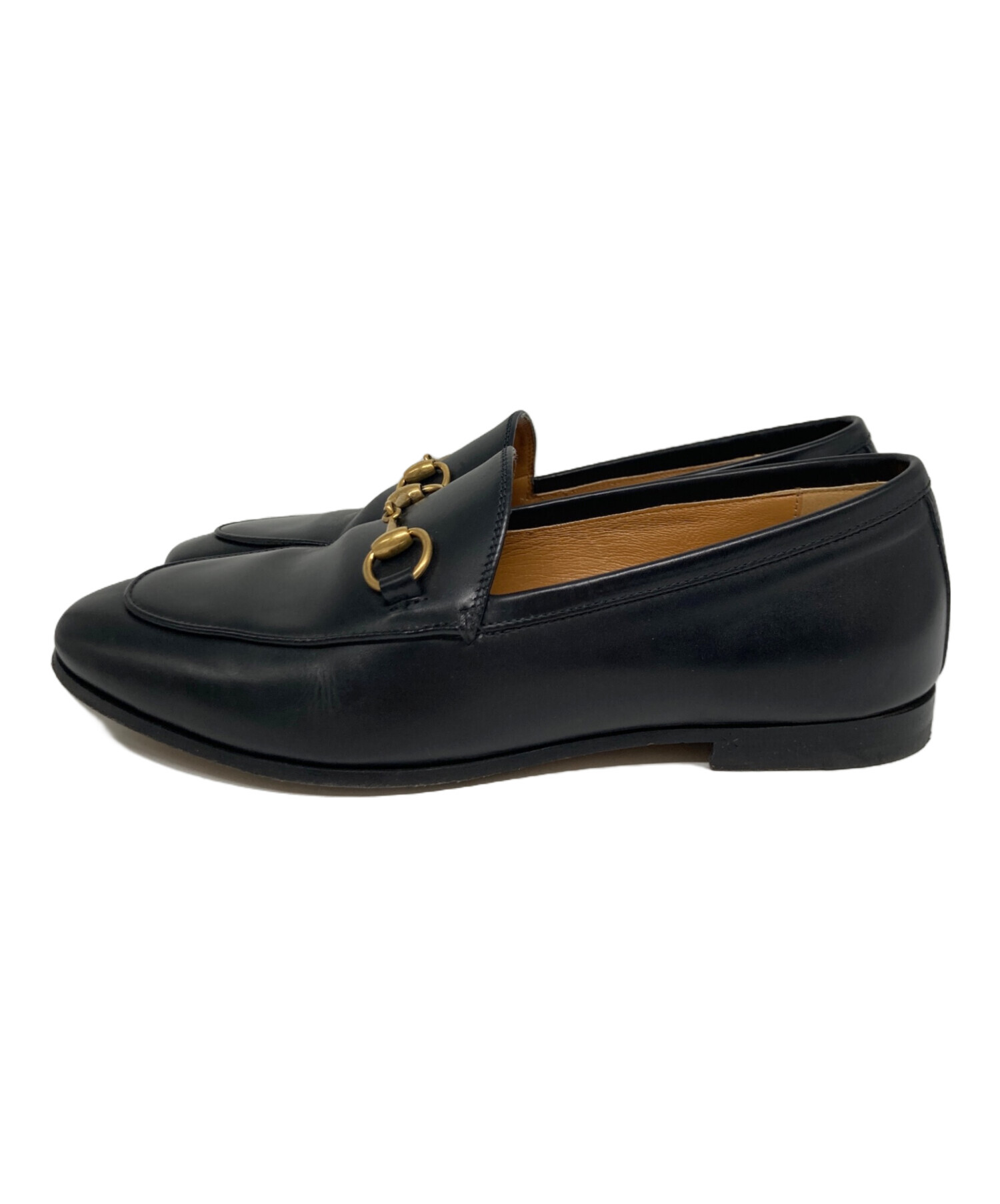 【未使用級】GUCCI グッチ ビット シューズ 35 ブラック 中古・古着通販】GUCCI (グッチ) ホースビット レザーローファー