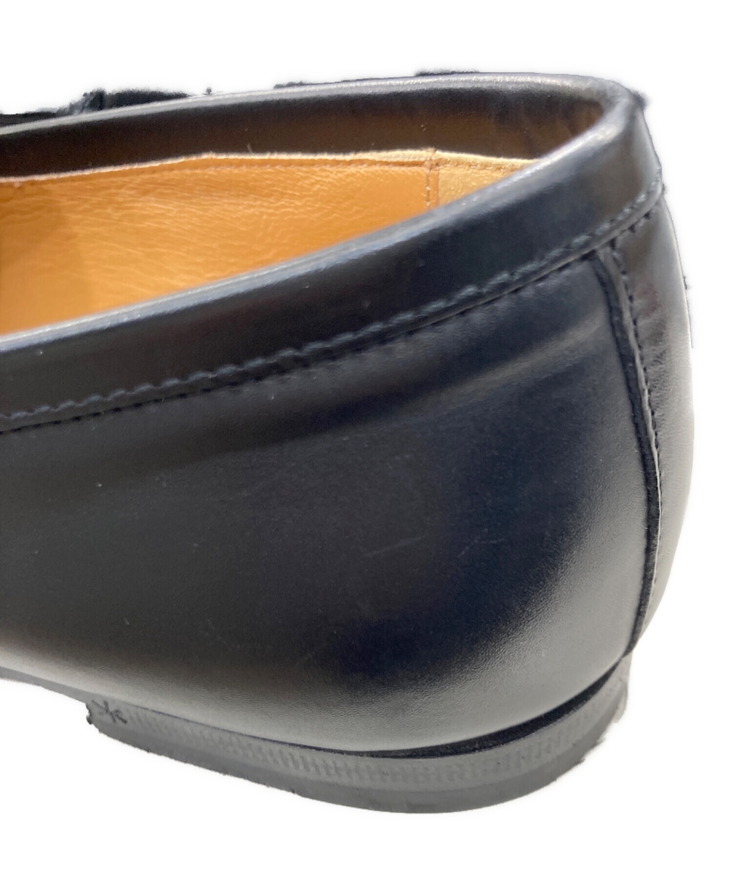 【未使用級】GUCCI グッチ ビット シューズ 35 ブラック 中古・古着通販】GUCCI (グッチ) ホースビット レザーローファー