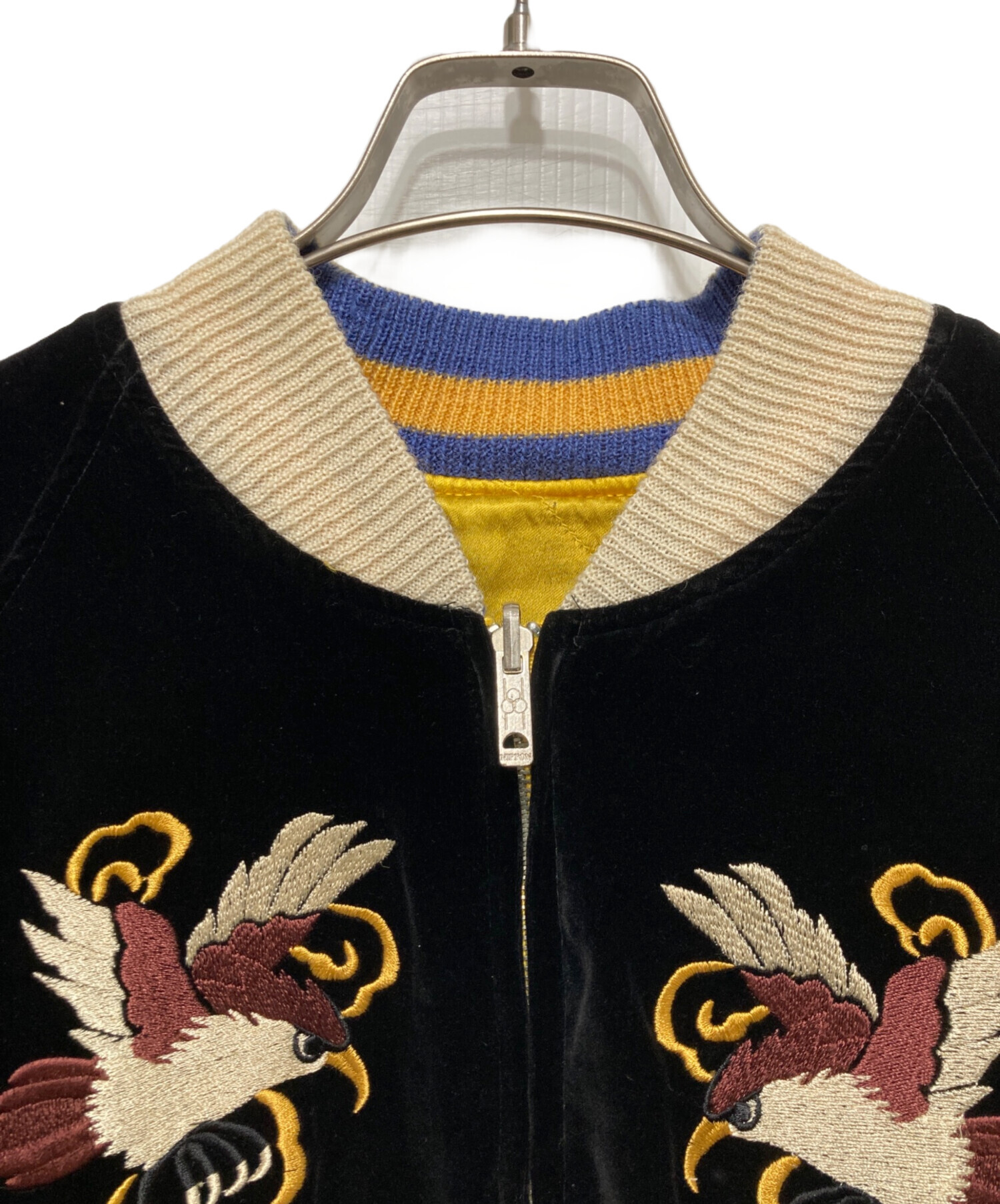 中古・古着通販】SWITCH (スイッチ) 別珍スカジャン ブラック×イエロー