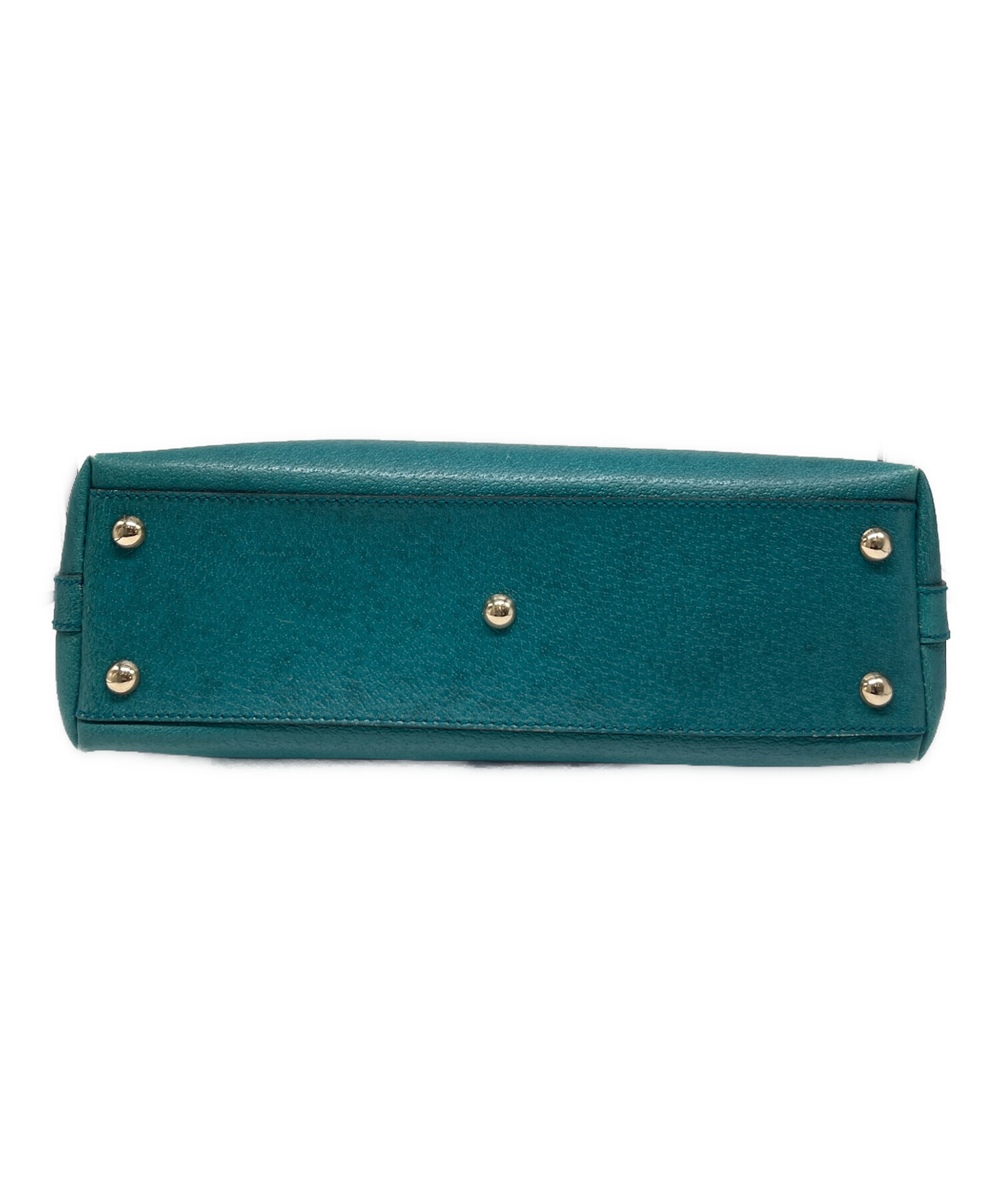 中古・古着通販】GUCCI (グッチ) ハンドバッグ ターコイズブルー