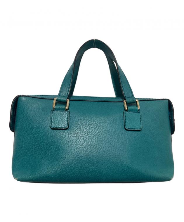 中古・古着通販】GUCCI (グッチ) ハンドバッグ ターコイズブルー