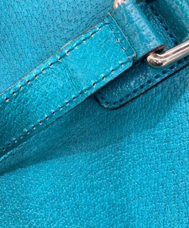中古・古着通販】GUCCI (グッチ) ハンドバッグ ターコイズブルー
